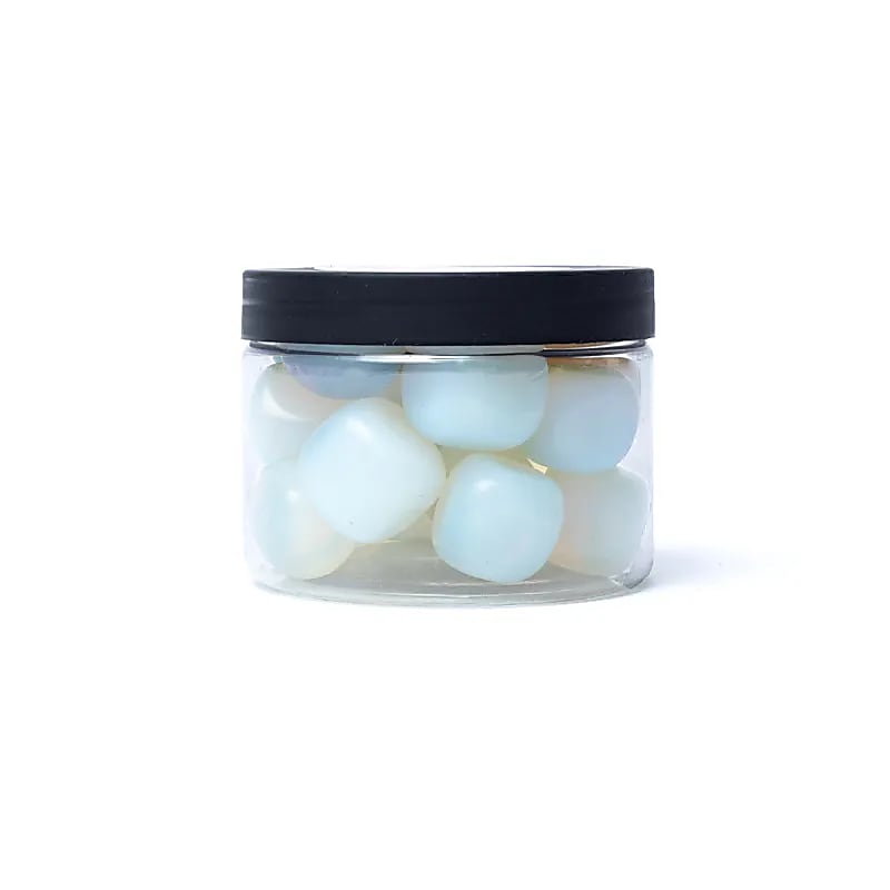 Opalite Tumbled Stones -- ±15-35cm; ±250g - ±1.5-3.5cm; ±250g