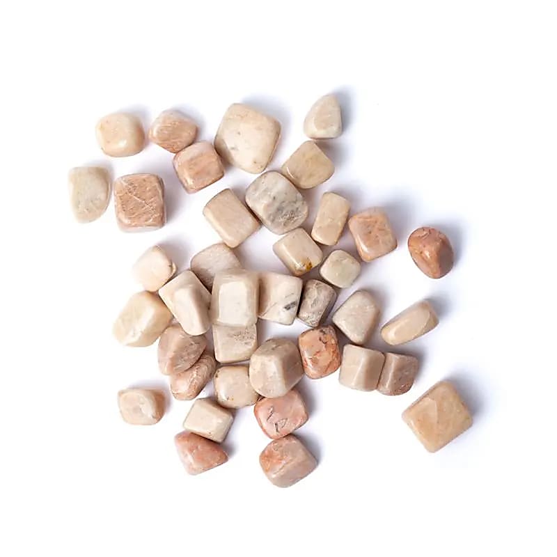 Moonstone Tumbled Stones A Kvalita -- ±15-35cm; ±500g - ±1,5-3,5cm; ± 500 g