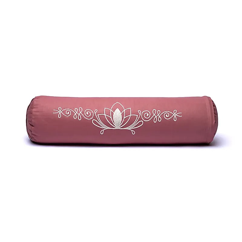 Wałek do medytacji Old Pink Lotus Organiczna bawełna (ocs) - 60x16 cm; 2300g