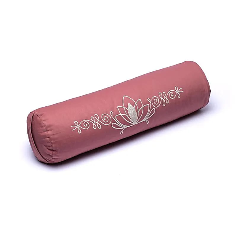 Wałek do medytacji Old Pink Lotus Organiczna bawełna (ocs) - 60x16 cm; 2300g