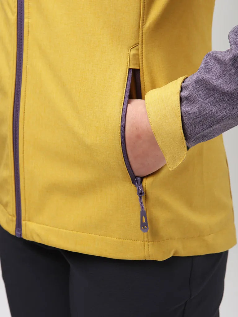 Chaqueta softshell mujer loap laskona amarillo l