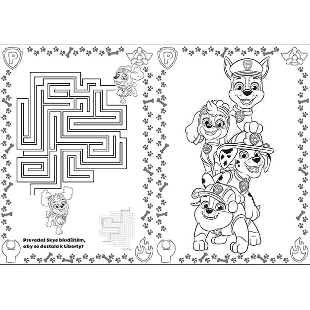 Libro para colorear A4 Patrulla Canina