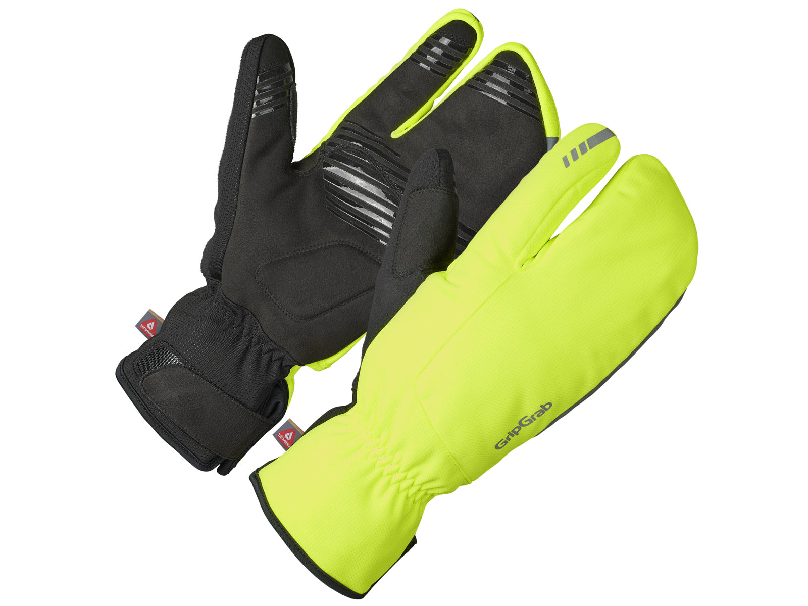 Gripgrab Nordic 2 Windproof Deep Winter Lobster Gloves Yellow - L