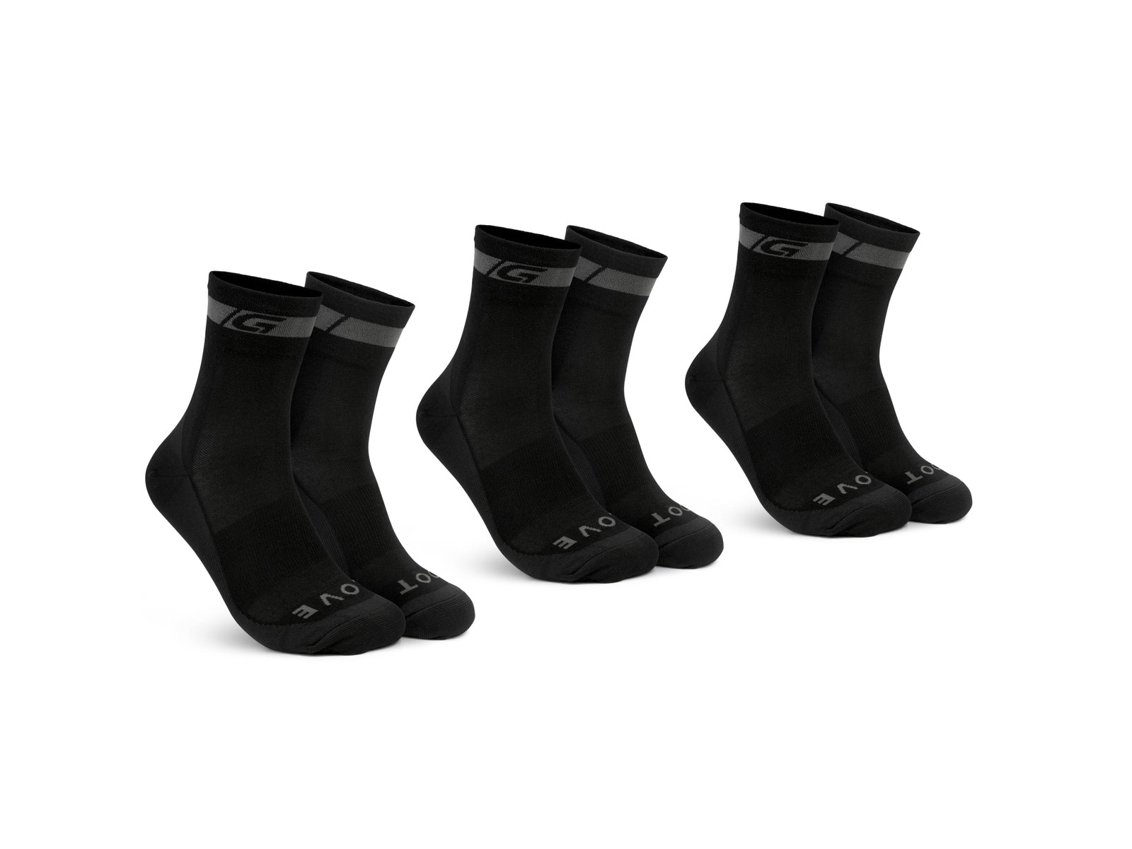 Gripgrab Merino Regular Cut Socks 3-pack Black - S - (38-41)