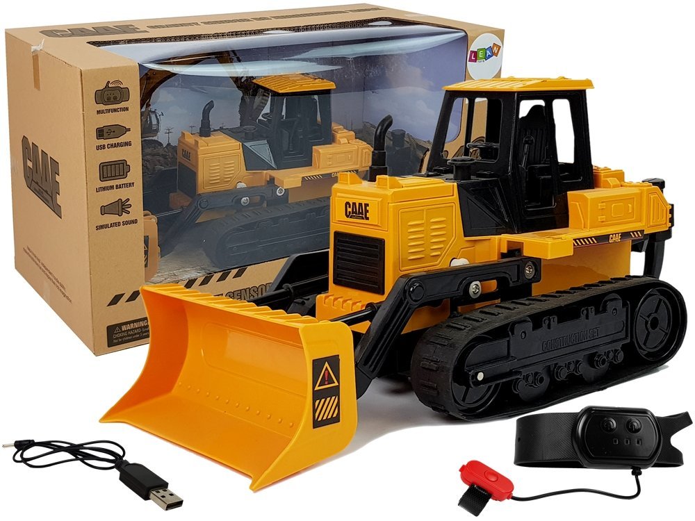 Bulldozer Caterpillar Wheels Remote Controlled By Hand Gesture 2.4g 1:28