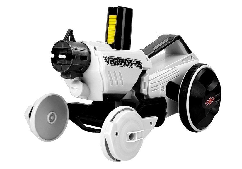 Gun Launcher Car 2 In 1 Remotely Operated Foam Discs White