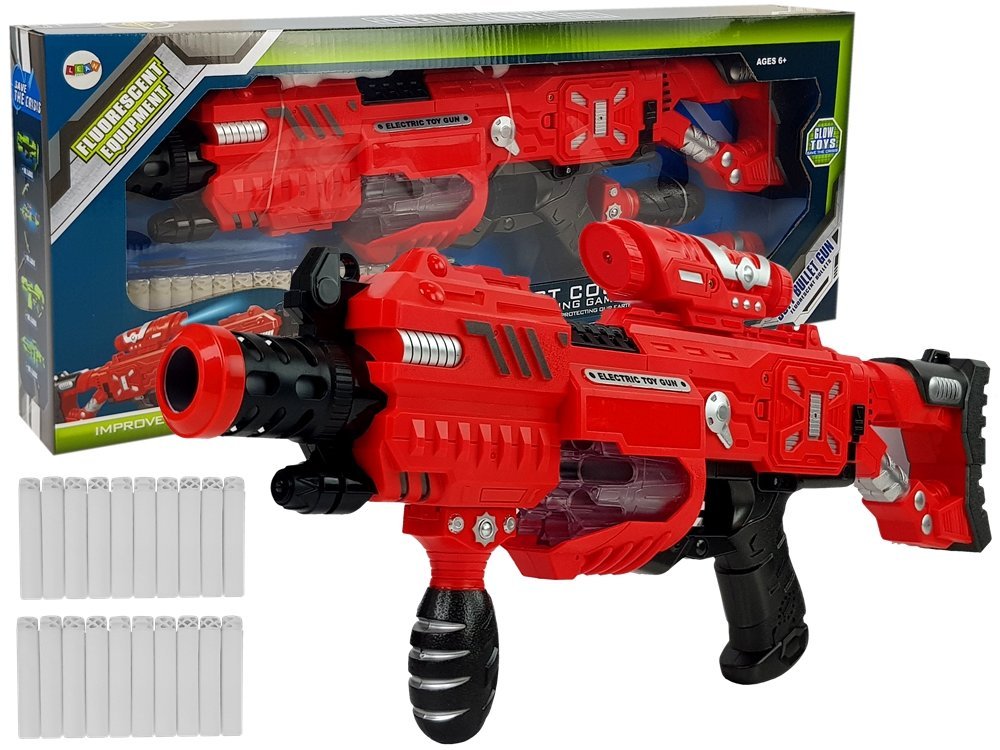 Luminescent Gun Glows In The Dark Foam Cartridges Sound Range 45 M
