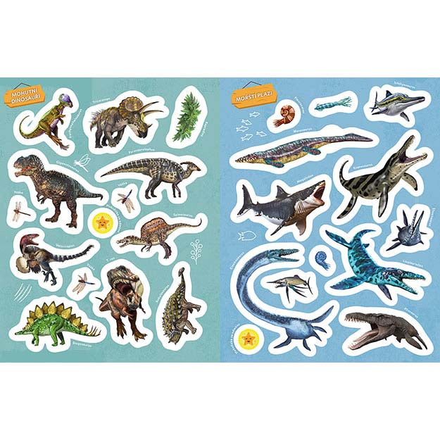 Dinossauros de livro de adesivos educacionais