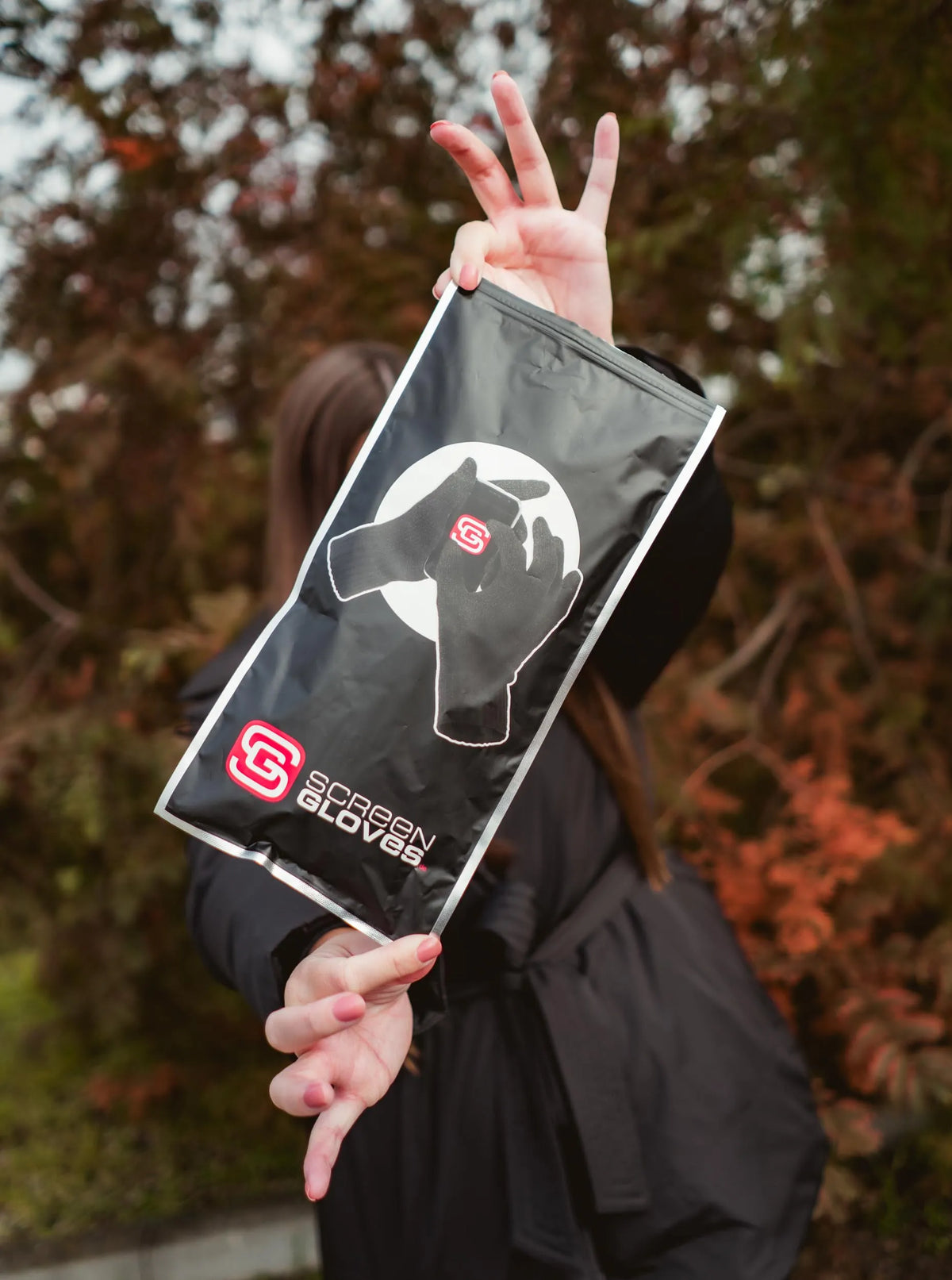 Guanti per schermo unisex caldi Guanti per smartphone Neri