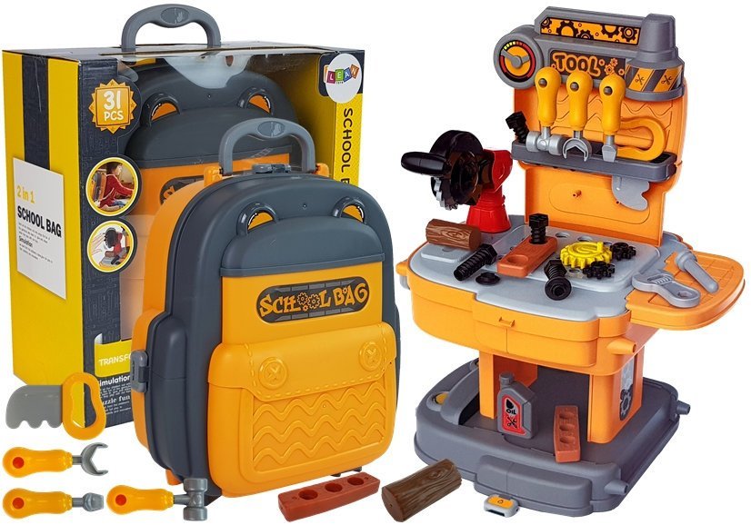 Tool Set Backpack Workshop Orange And Grey