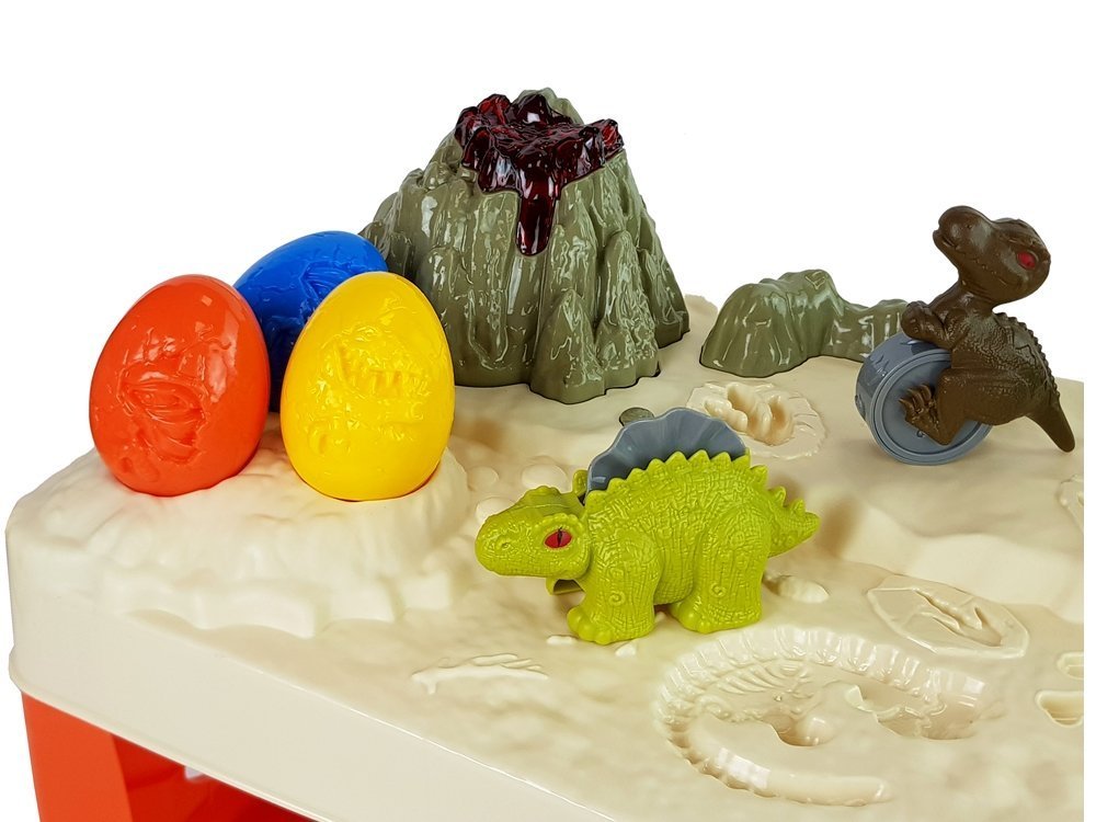 Daisy Play Dough Table Dinosaury Vajíčka Forma Sopka so žiariacou lávou 4 farby