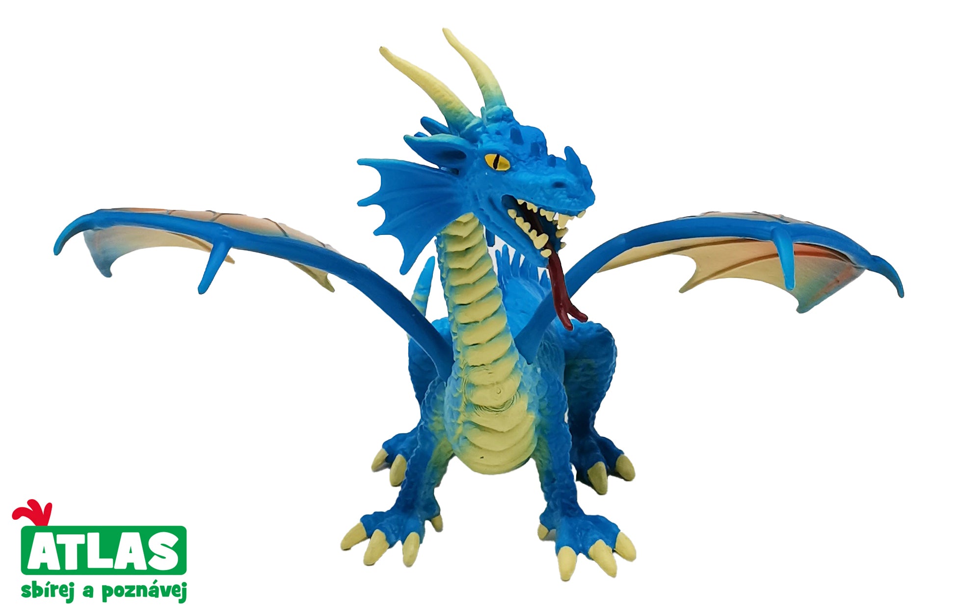 F - Estatueta de dragão azul 15,5 cm