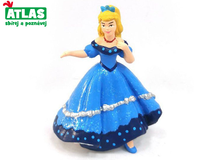 C - Figurka princezny v modrých šatech 9 cm