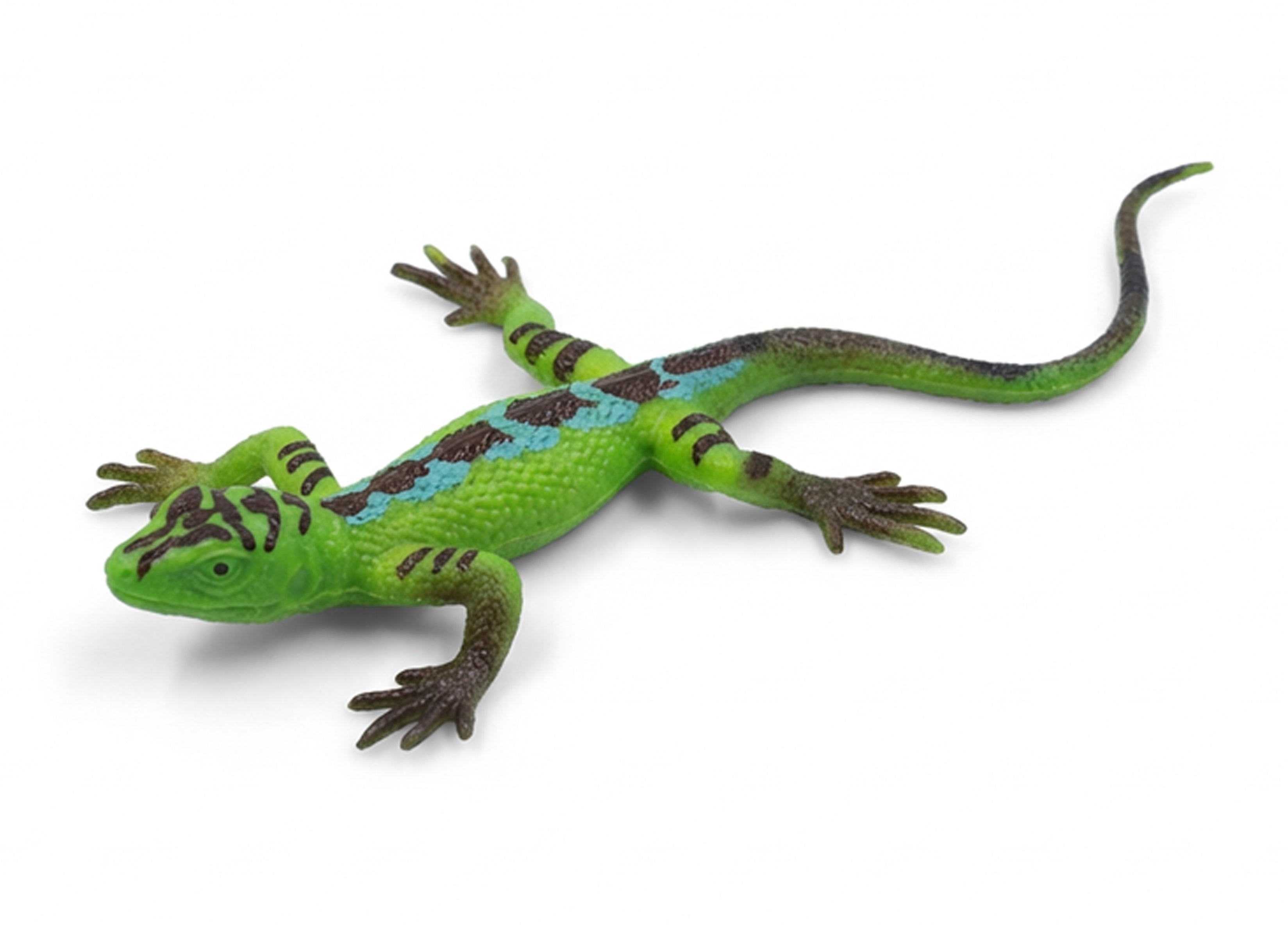 Rubber Lizard Green 17 Cm