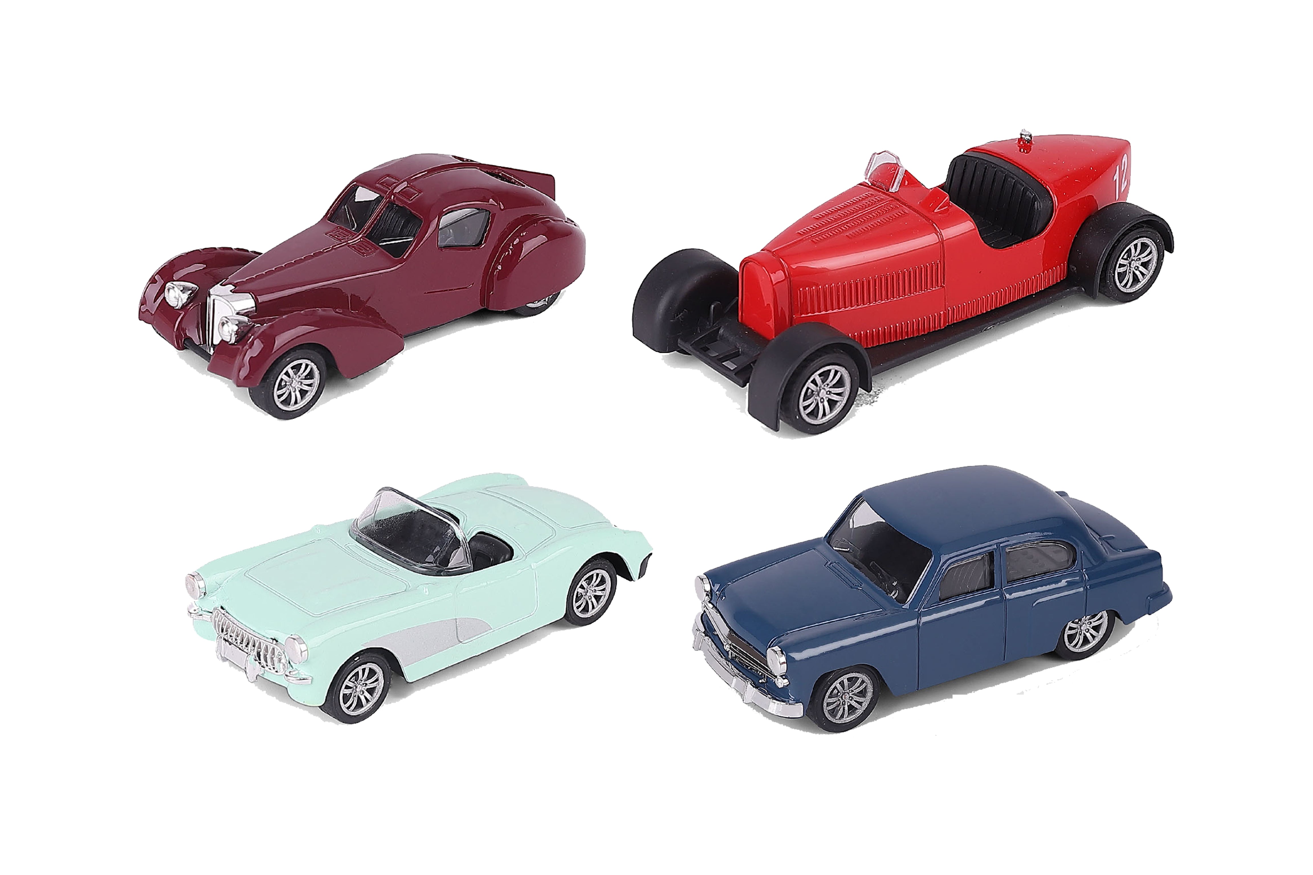 Coche Antiguo Retrocedible Metal 10,5 Cm
