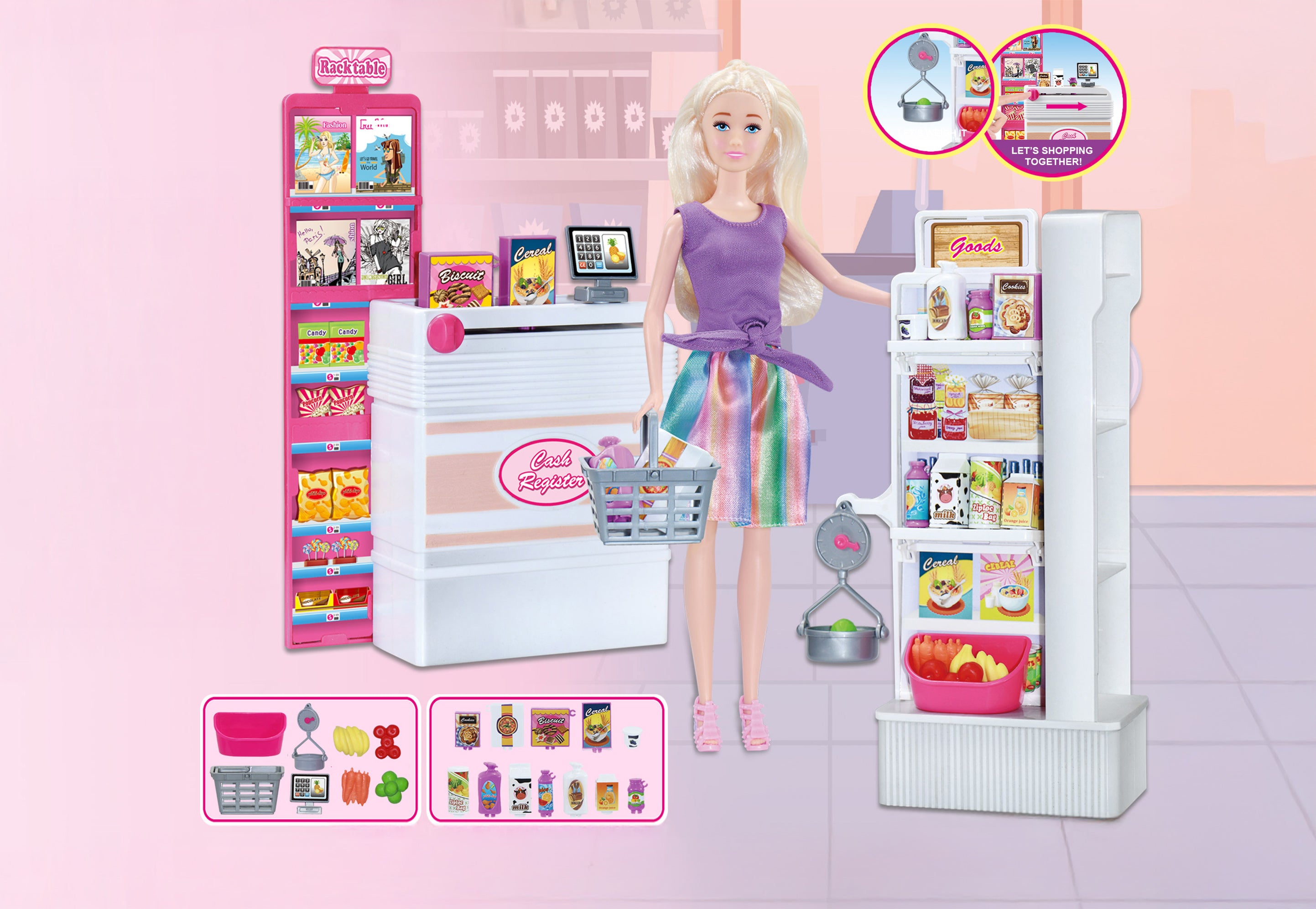 Boneca Vendedora 30 Cm