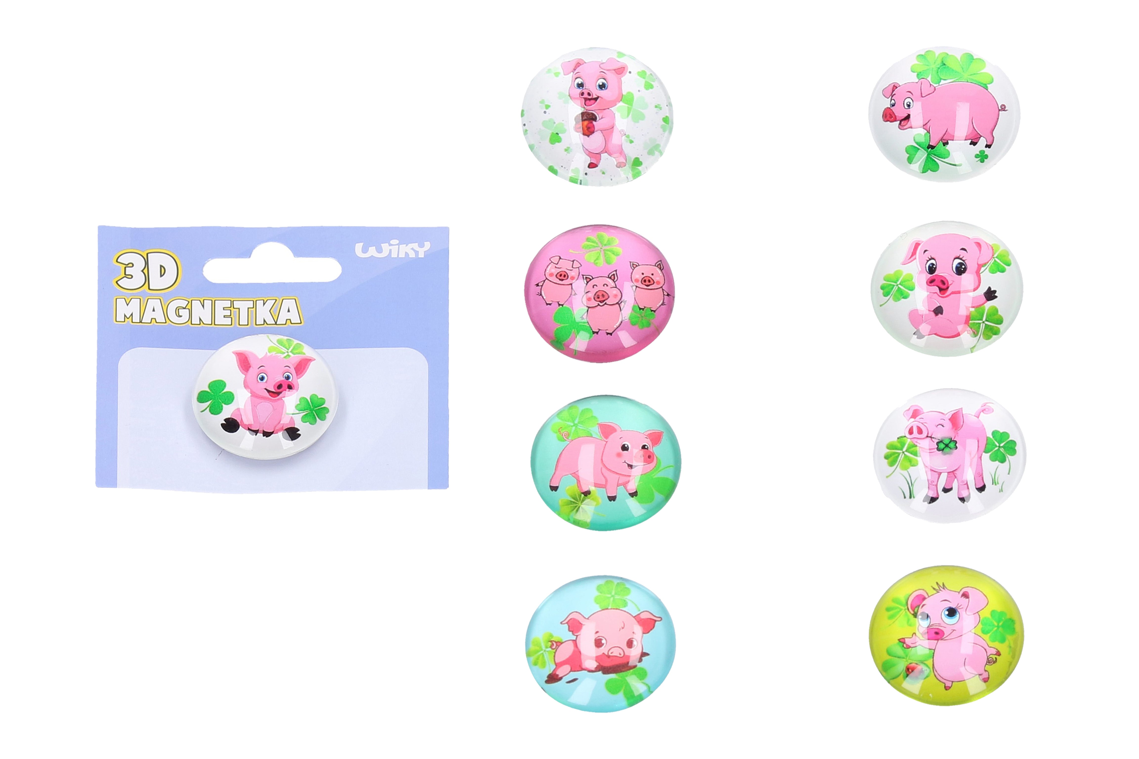 Ímã de cofrinho de vidro para sorte 3,5 cm mix