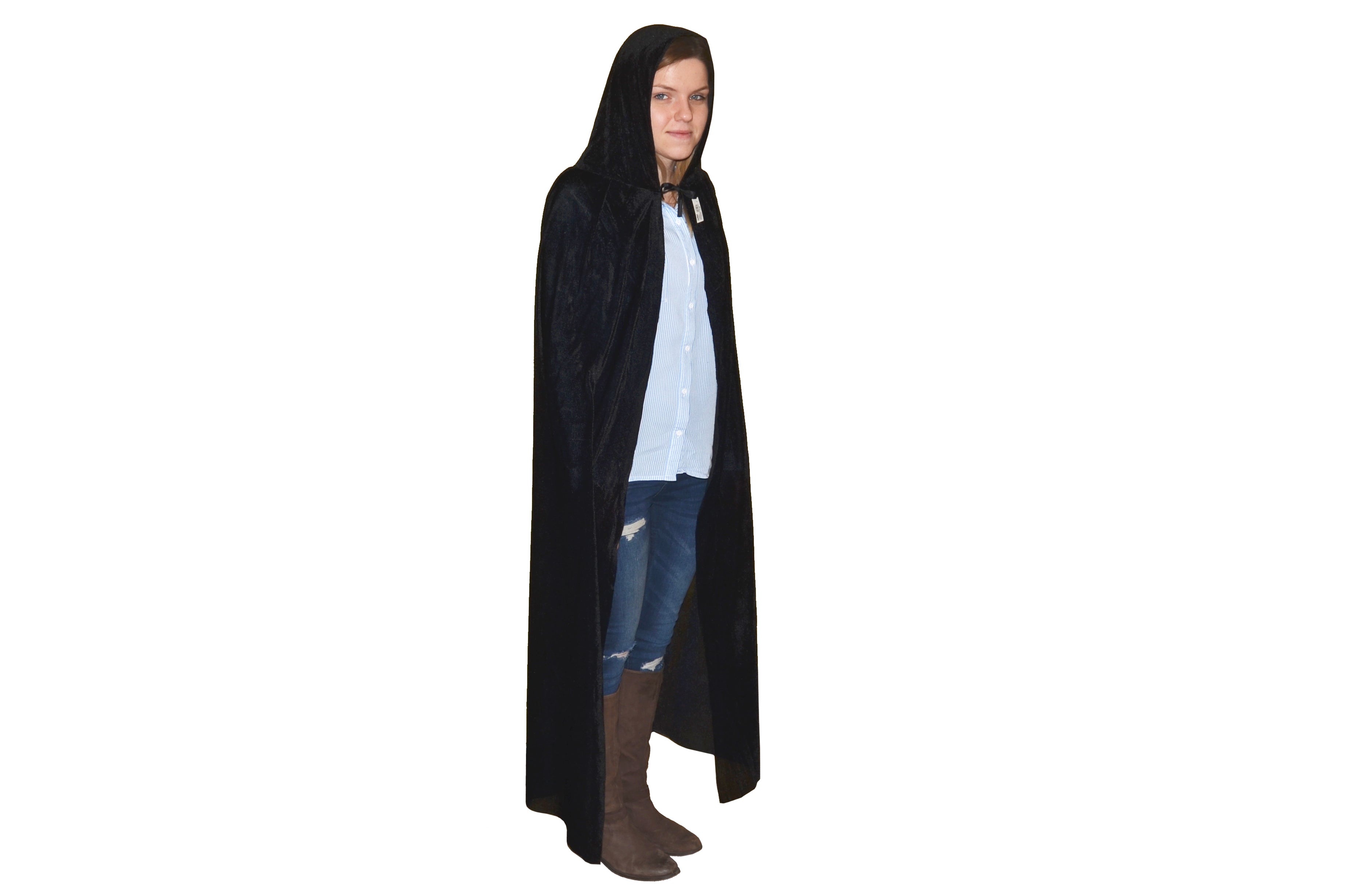Sort kappe 130 cm
