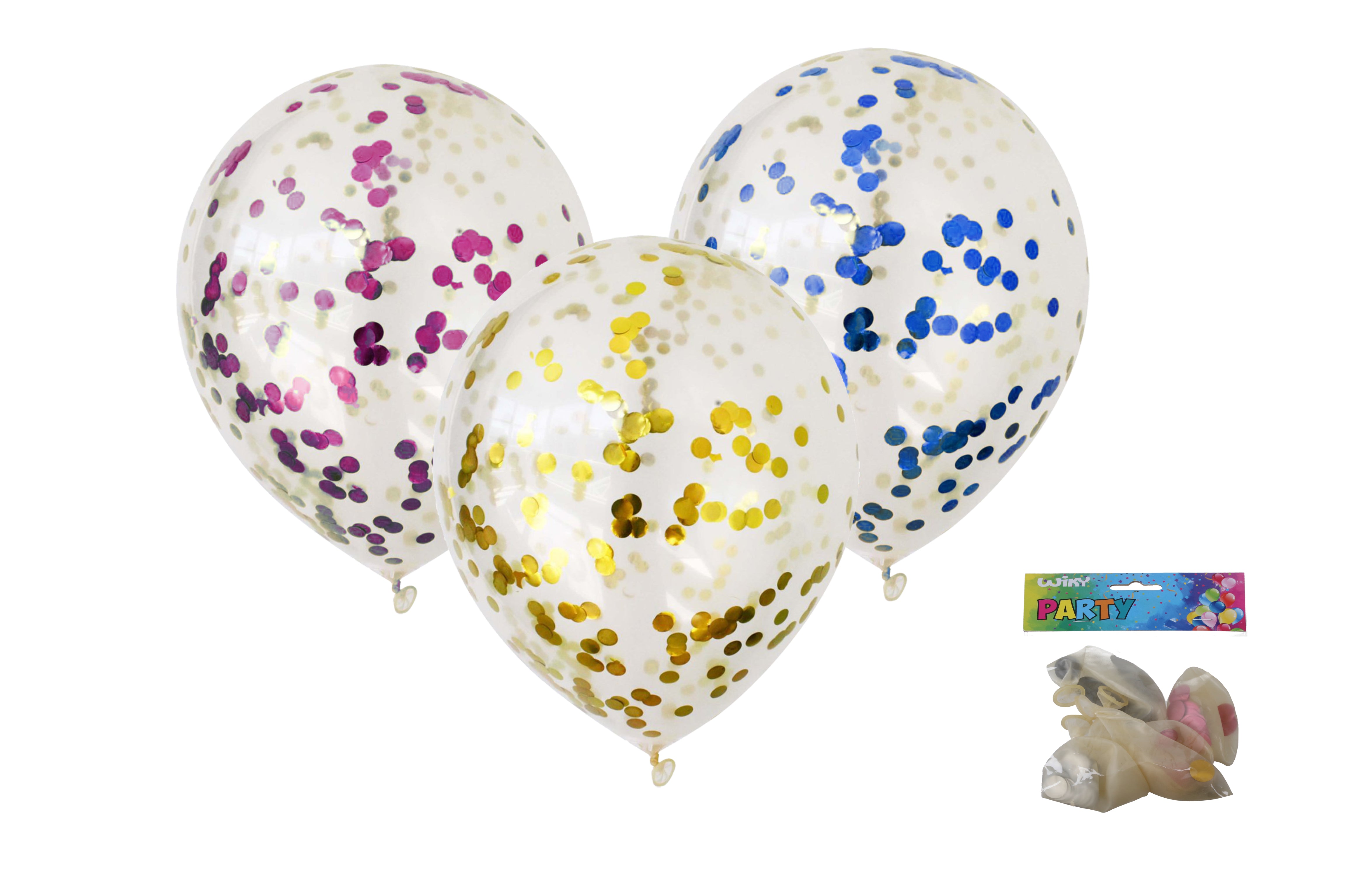 Ballon Gonflable 30cm - Lot De 5 Avec Confettis