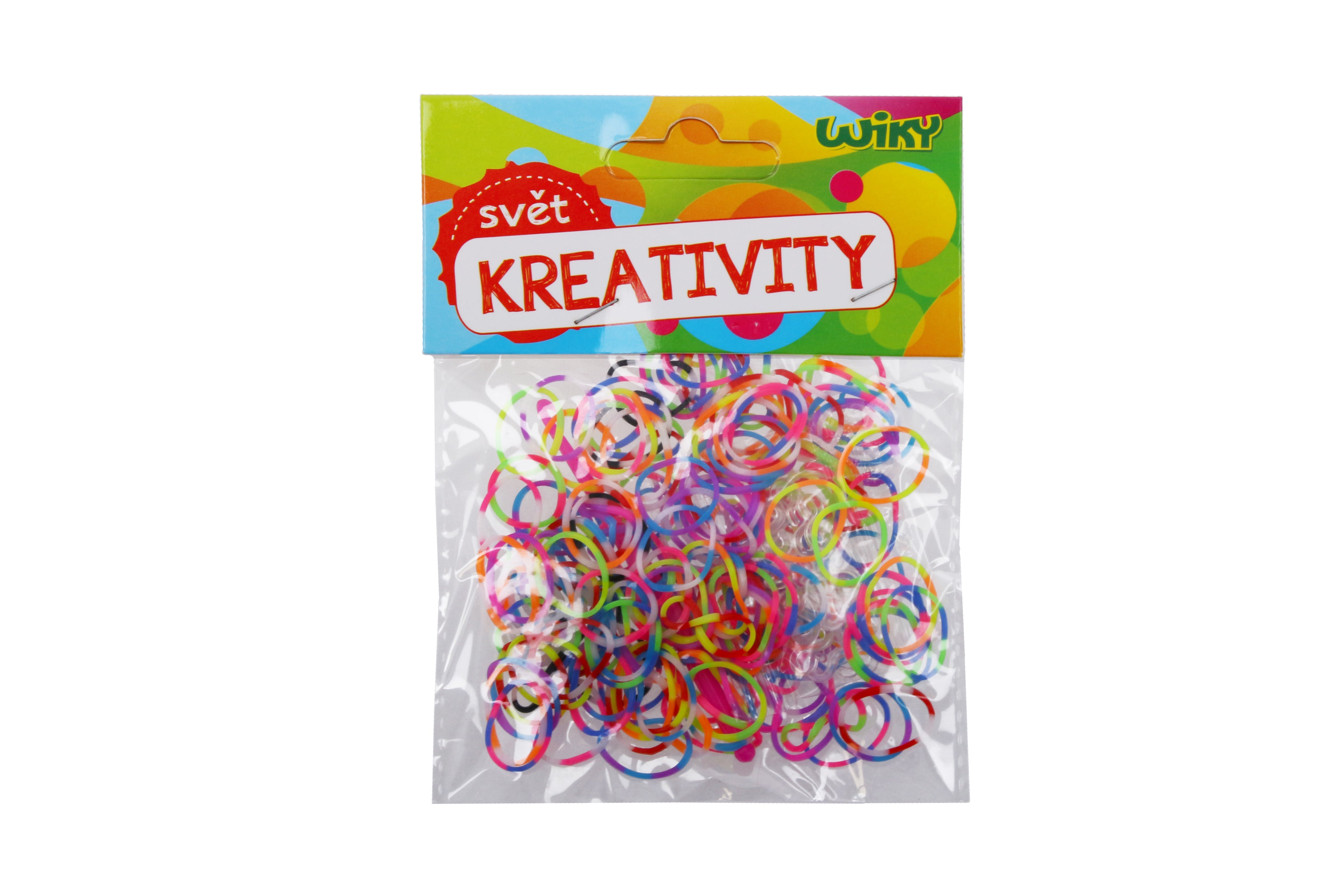 Magic Braiding Elastiska Band Randig Mix Of Colors 200 st