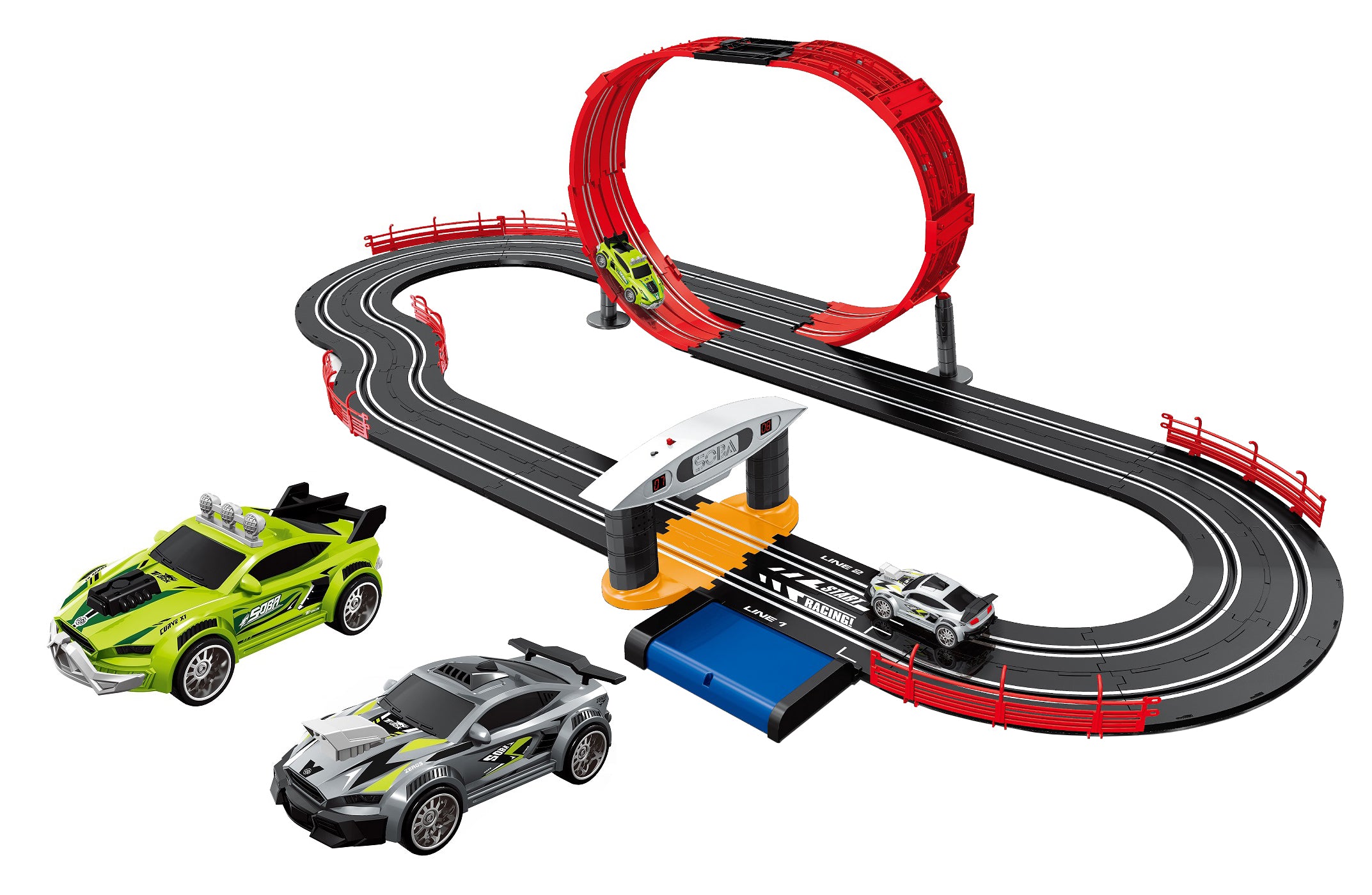 Car Track With Loop 560 Cm 2 Cars