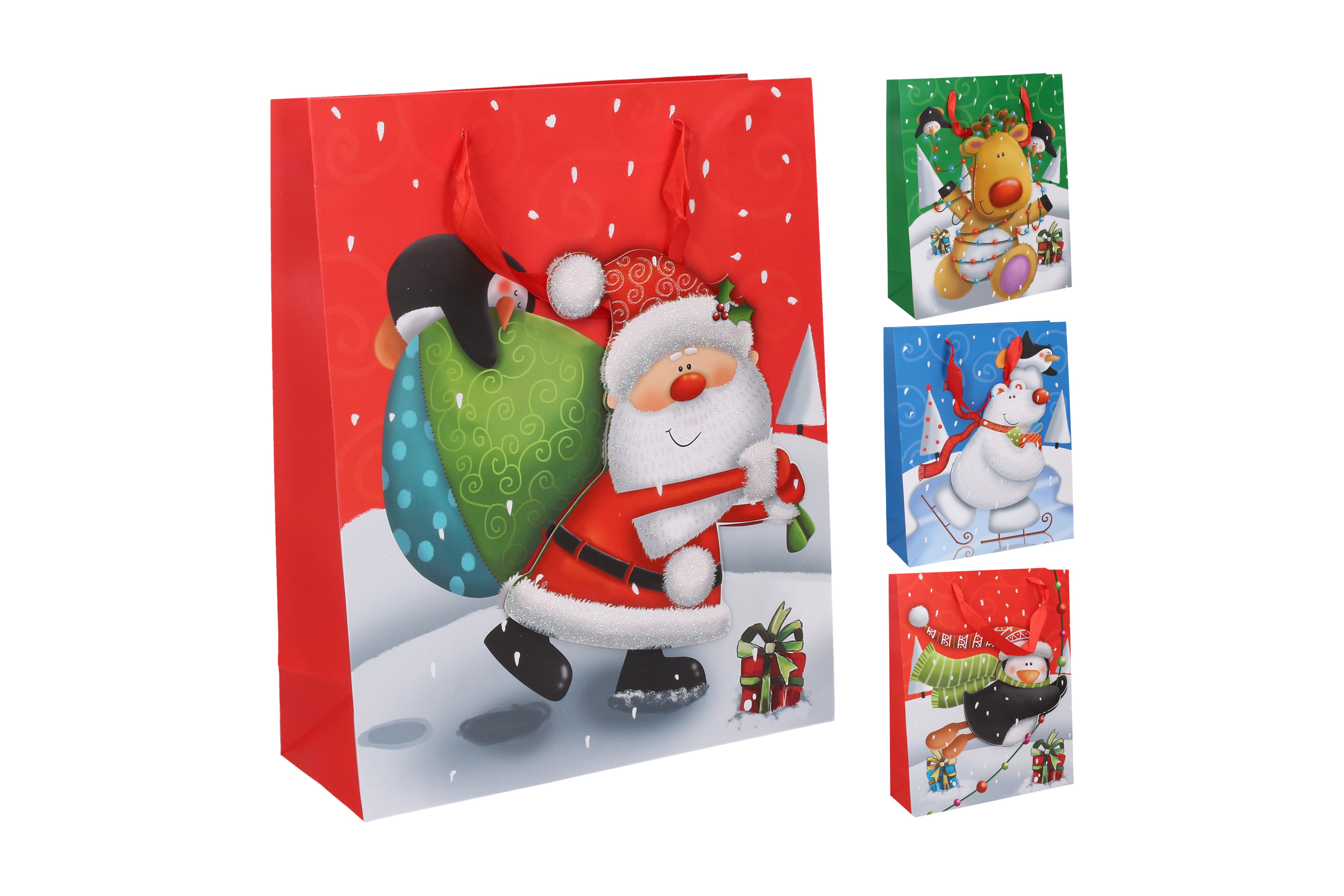 Bolsa Regalo M 26x32x10 Cm Navidad