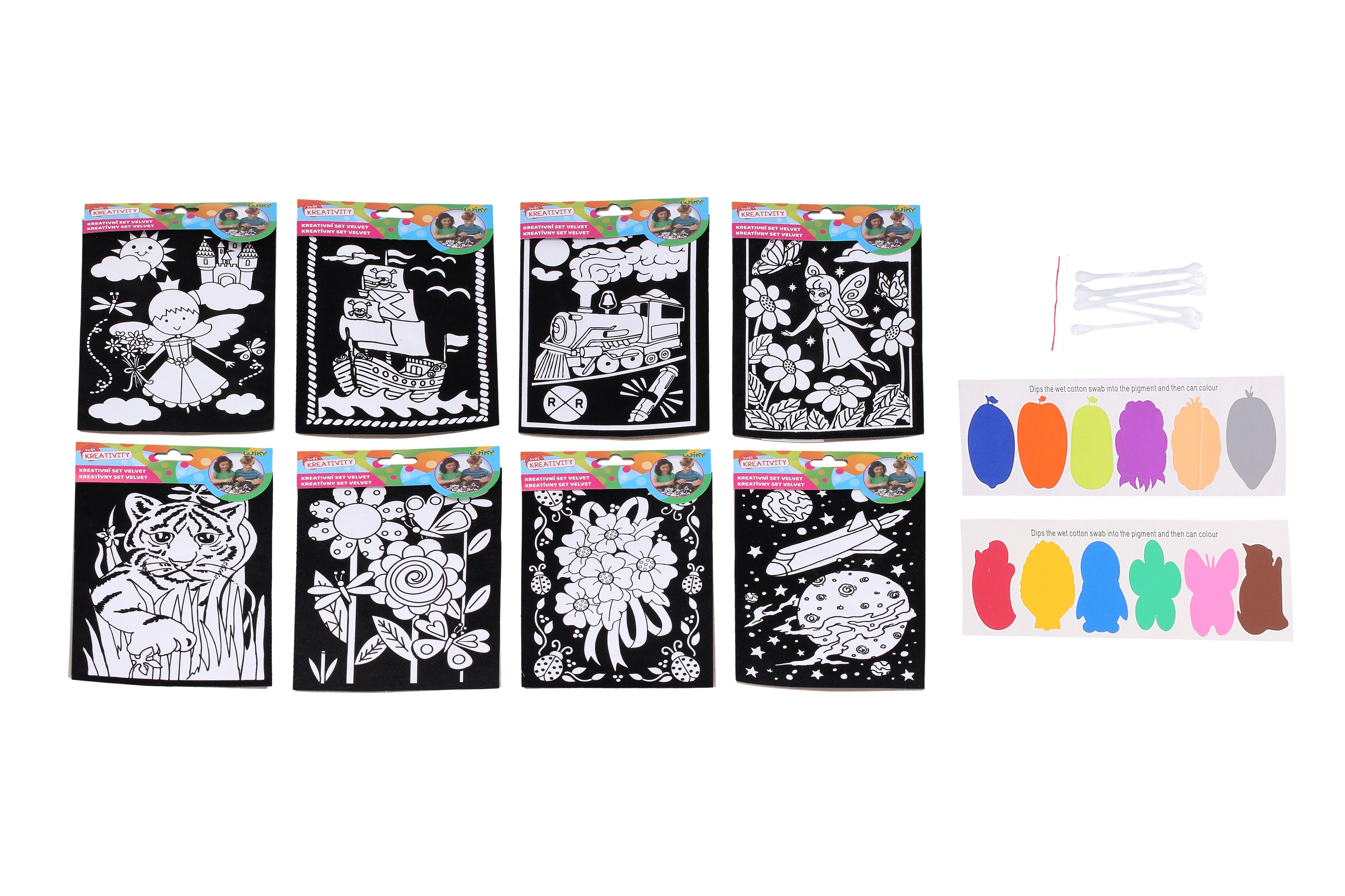 Creative Set Velvet 15.5x25 Cm - Colors + 6 Sticks