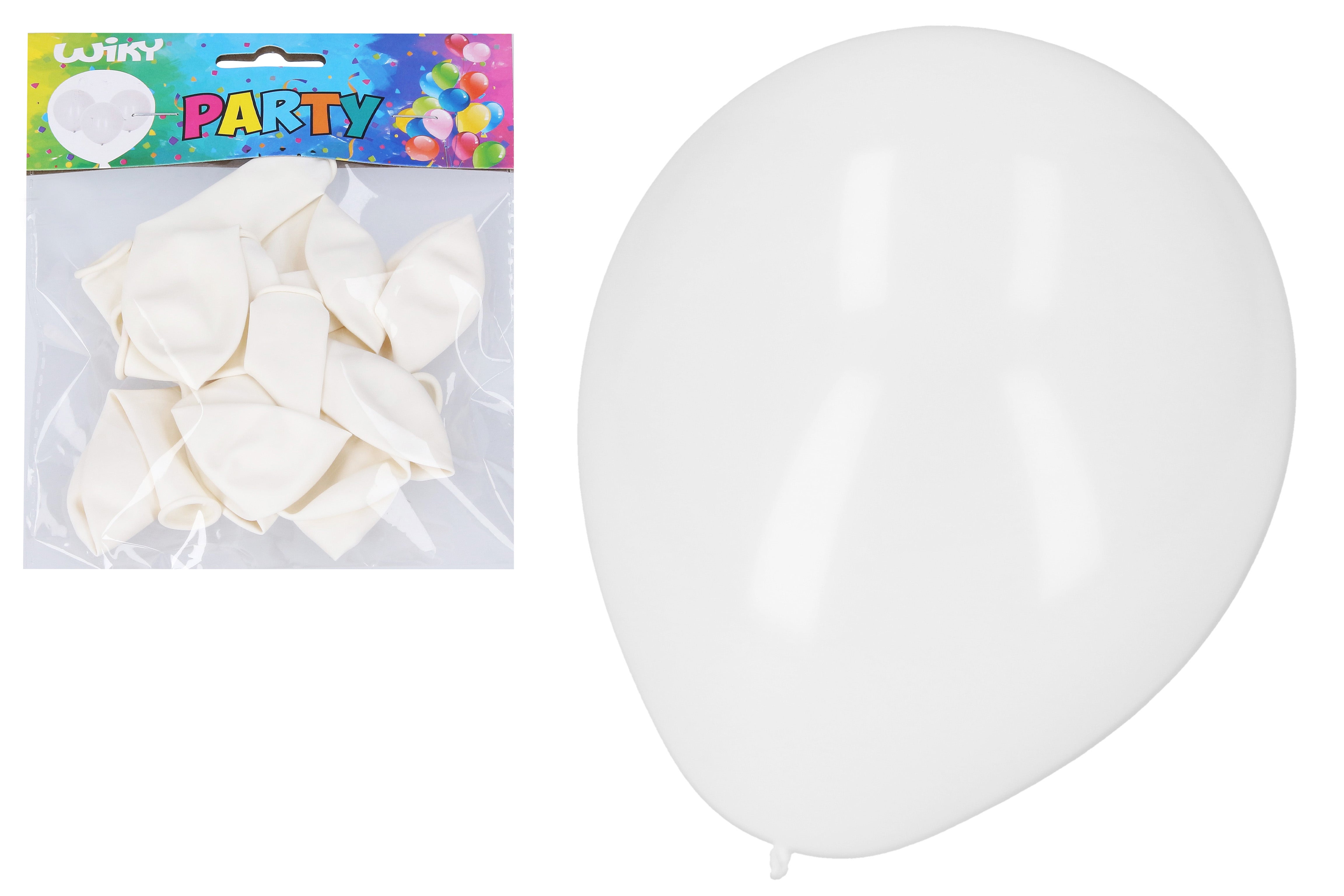 Globo Inflable 30 Cm - Juego De 10 Piezas Blanco