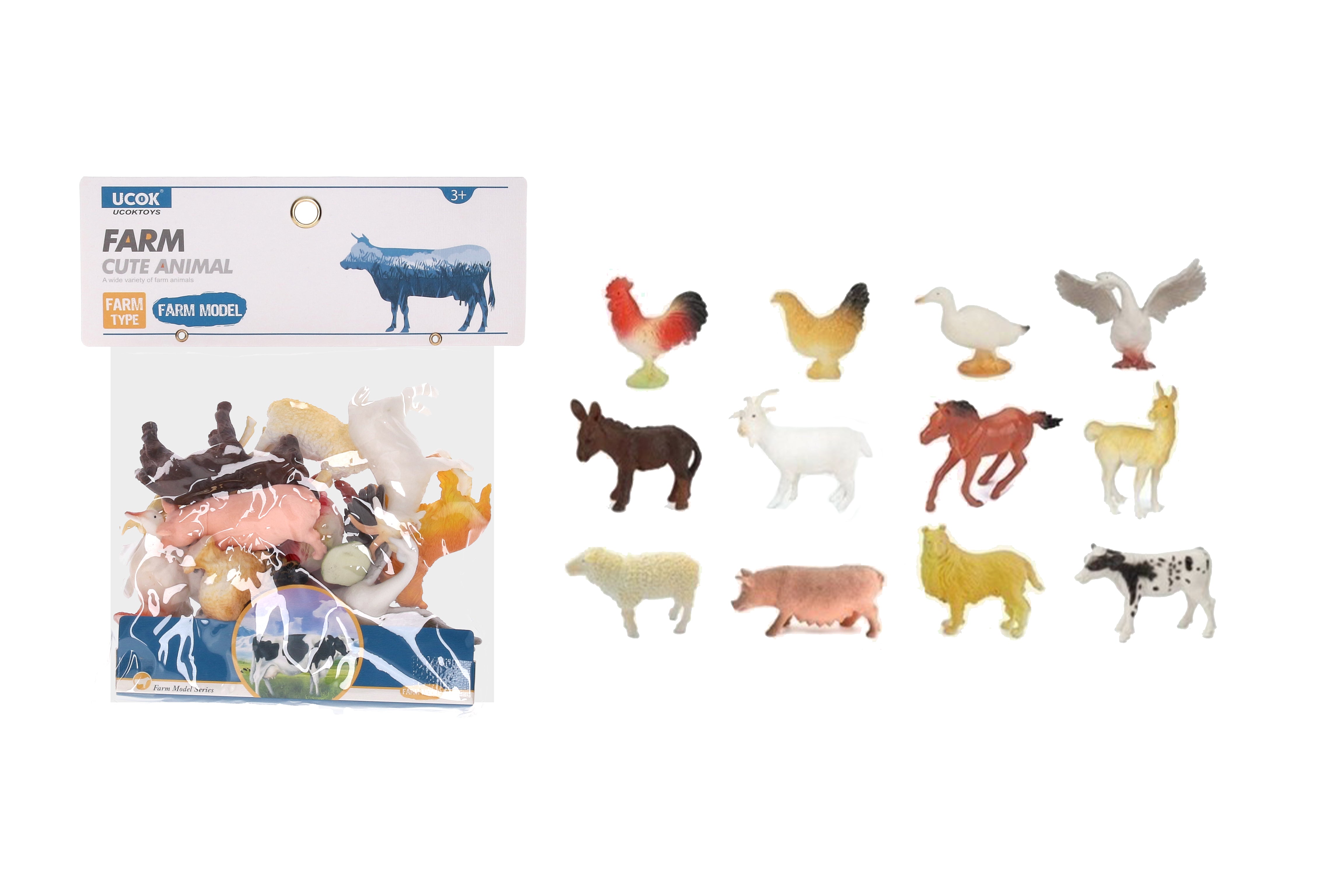 Figúrky z farmy 12 ks Set 10 cm
