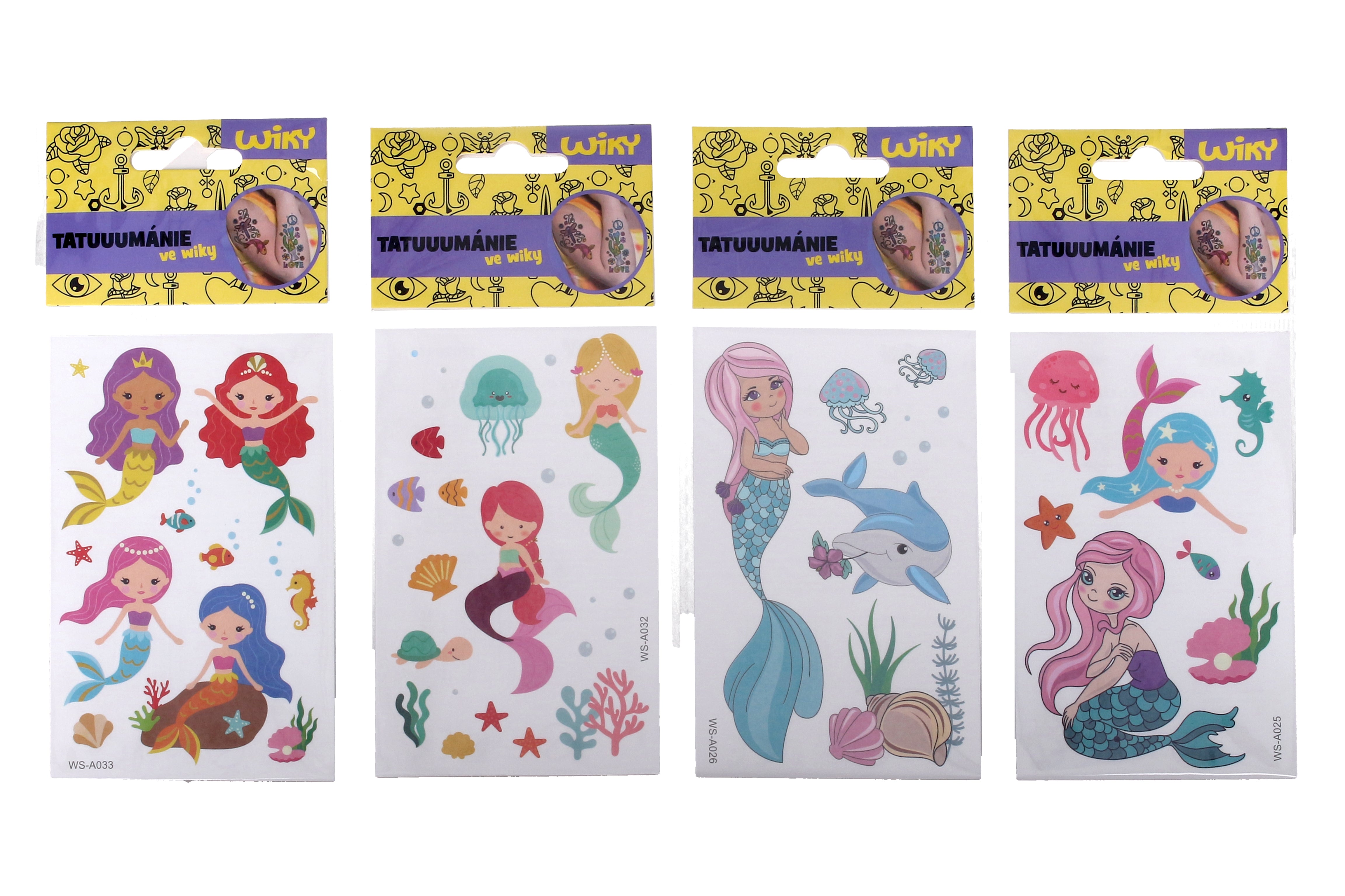 Calcomanías de tatuajes - Sirenas 17,5x8,5 cm