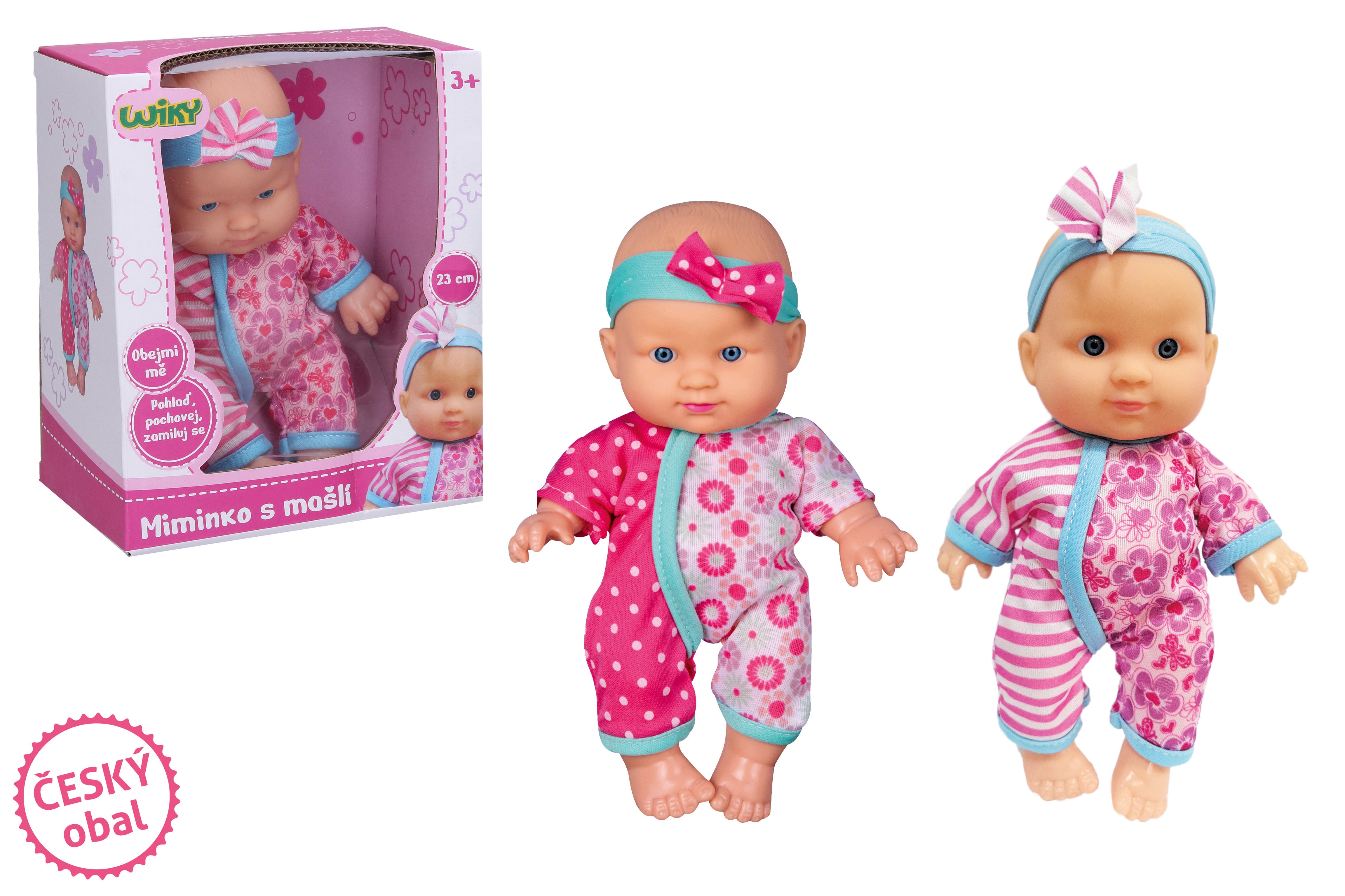 Bébé avec un nœud 23 cm - Emballage tchèque