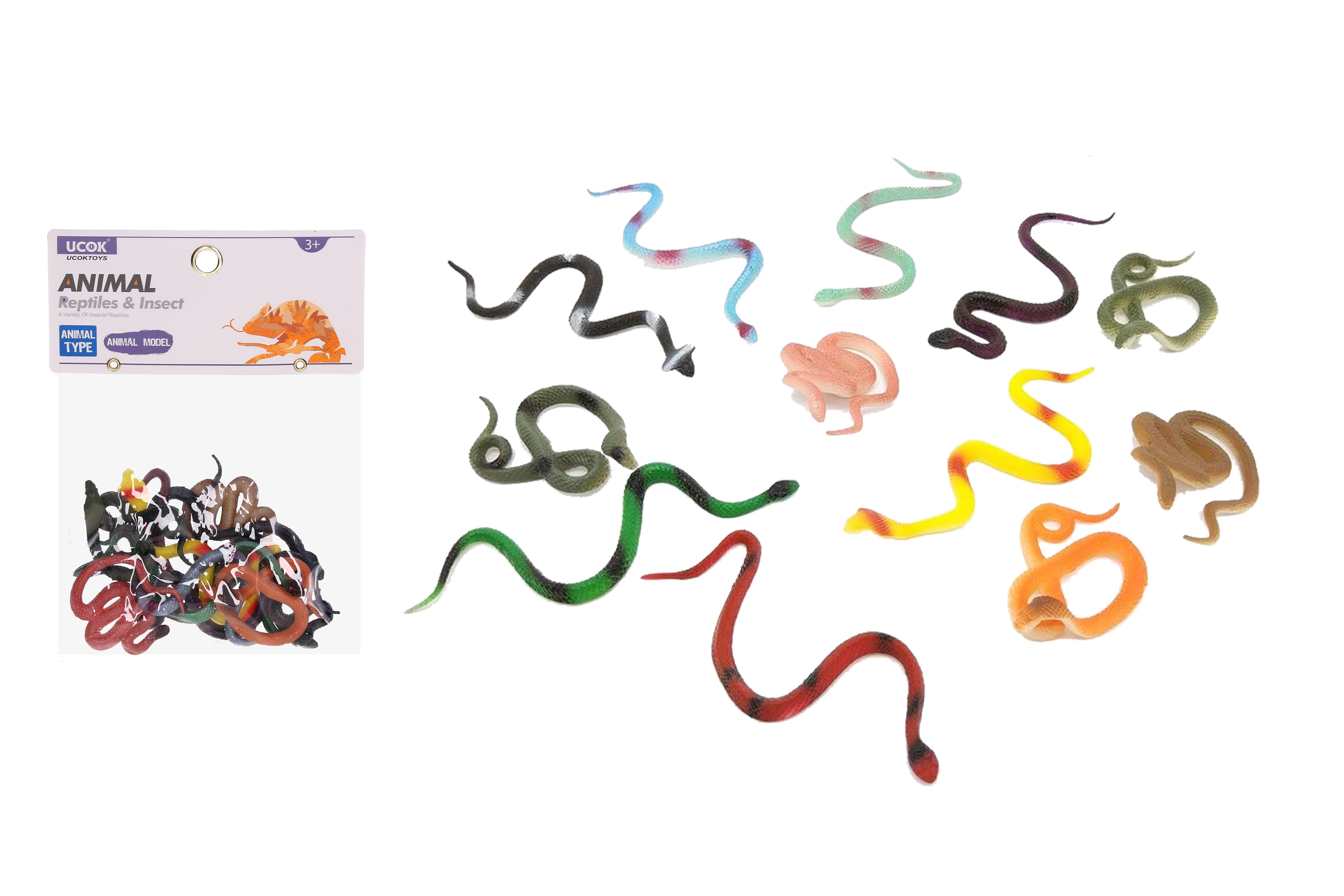 Dyrefigurer Slanger Sæt Med 12 Stk 10 Cm