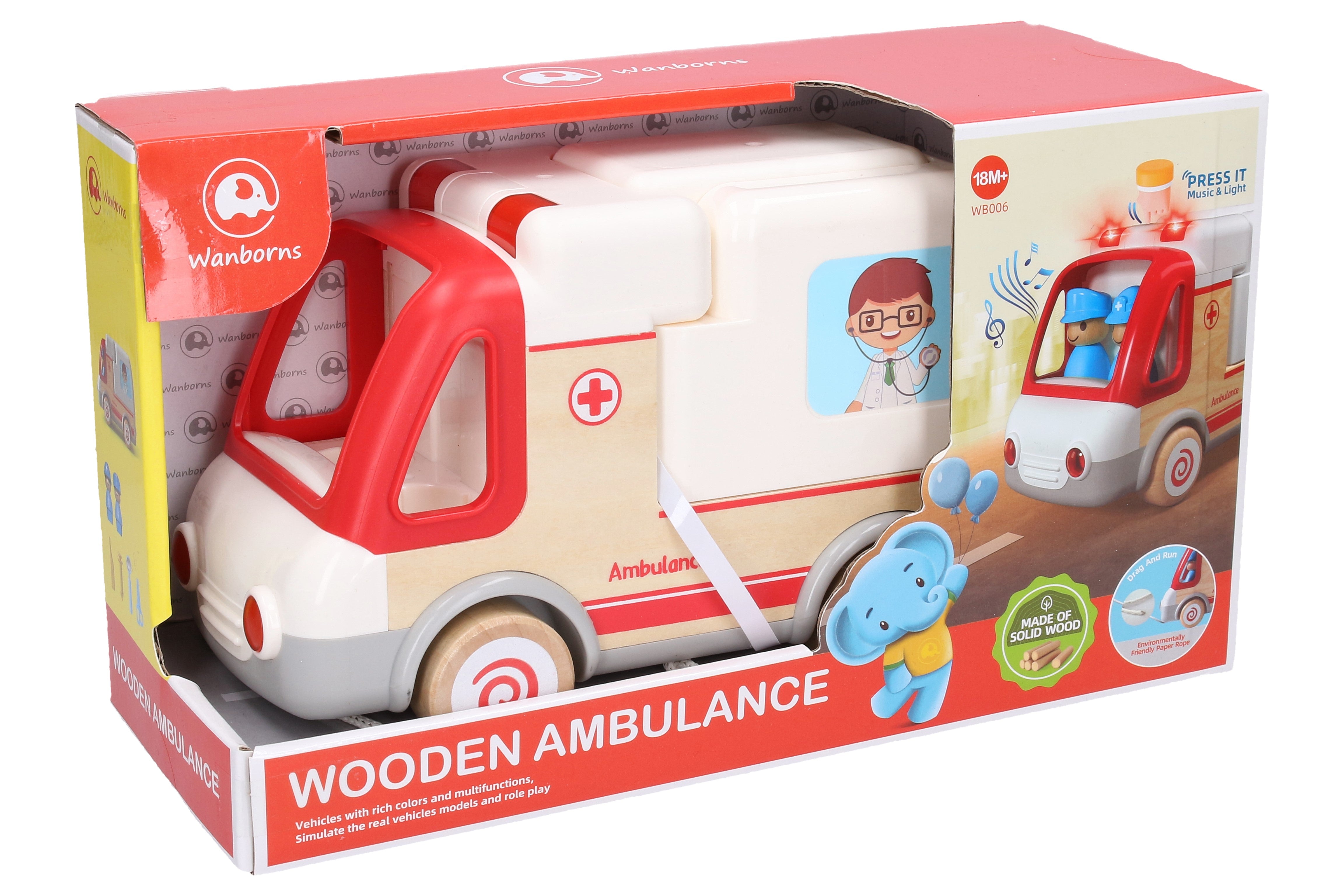 Ambulanza Legno/plastica Con Effetti 21cm