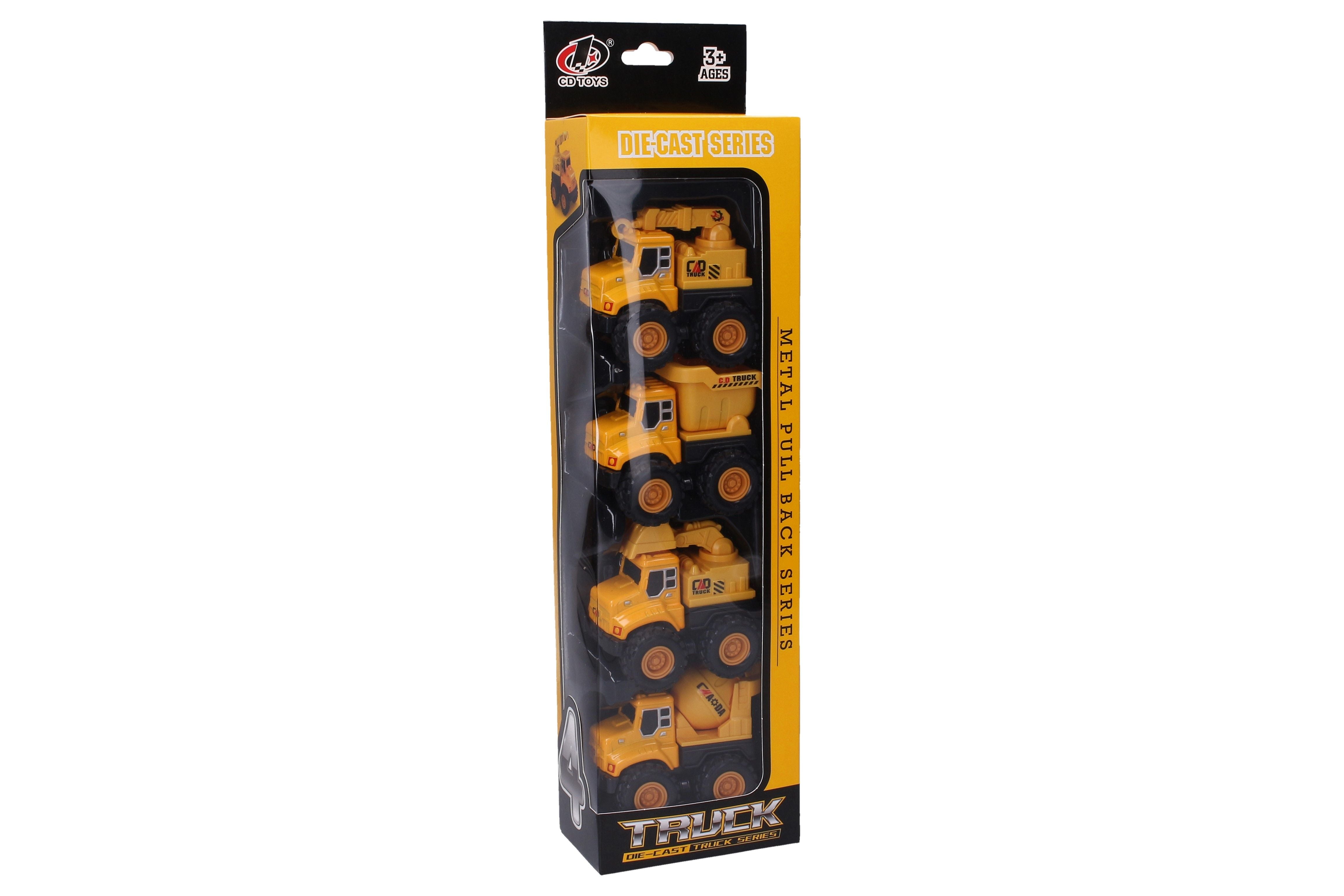 Set constructii masini Metal/plastic 4buc