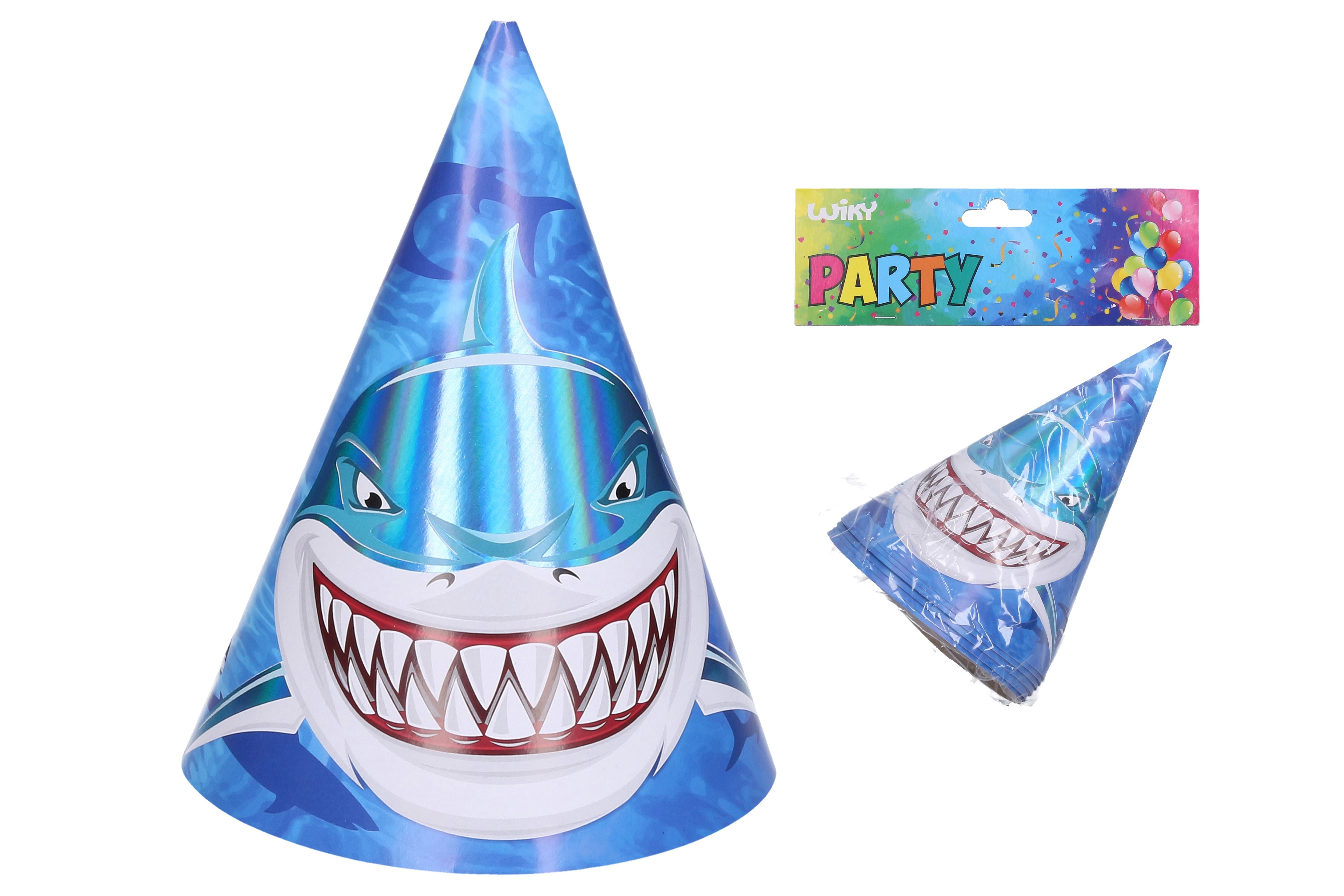 Shark Party Kalapok 15 cm 6 Db.