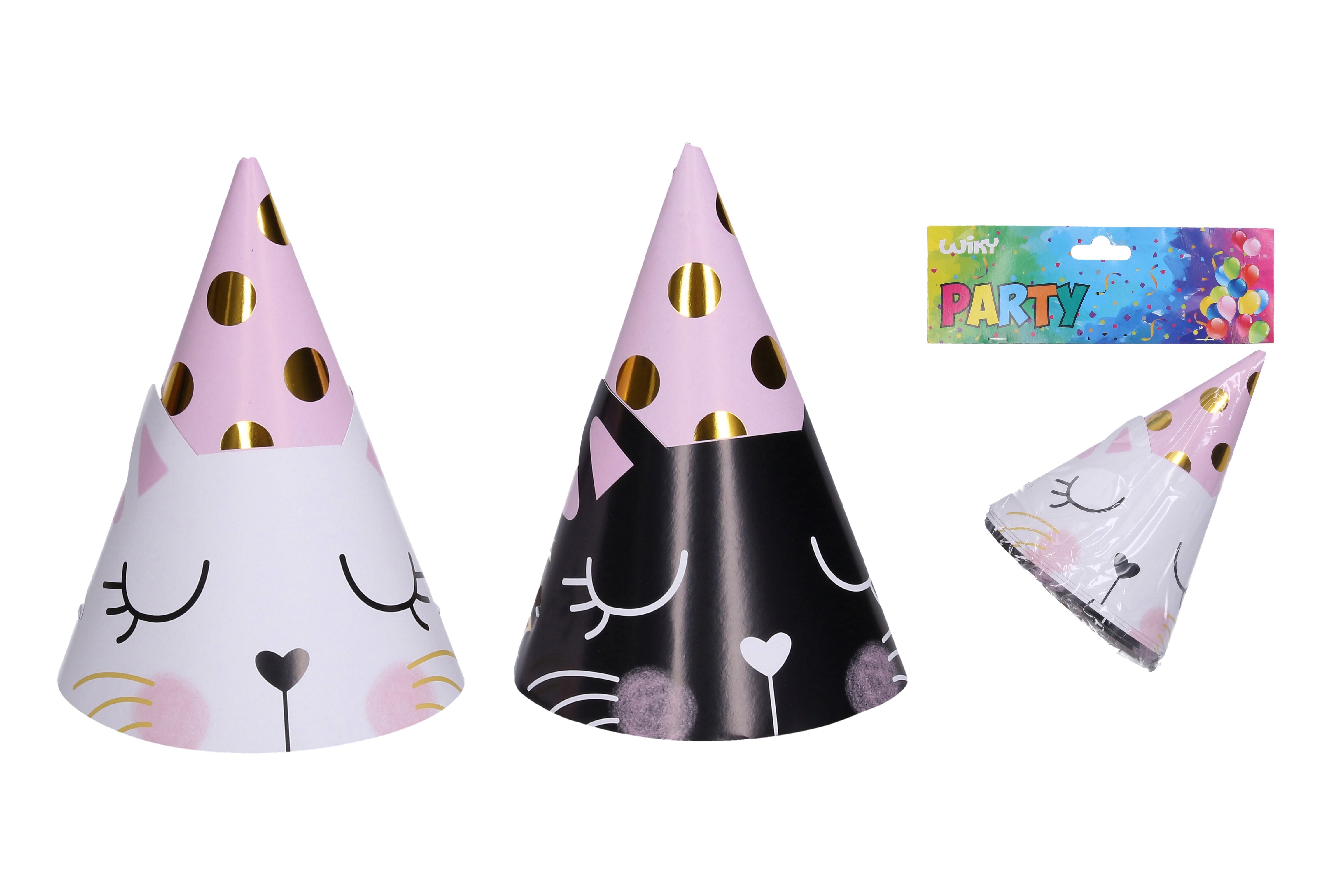 Feesthoedjes Kat 15 Cm 6 St.