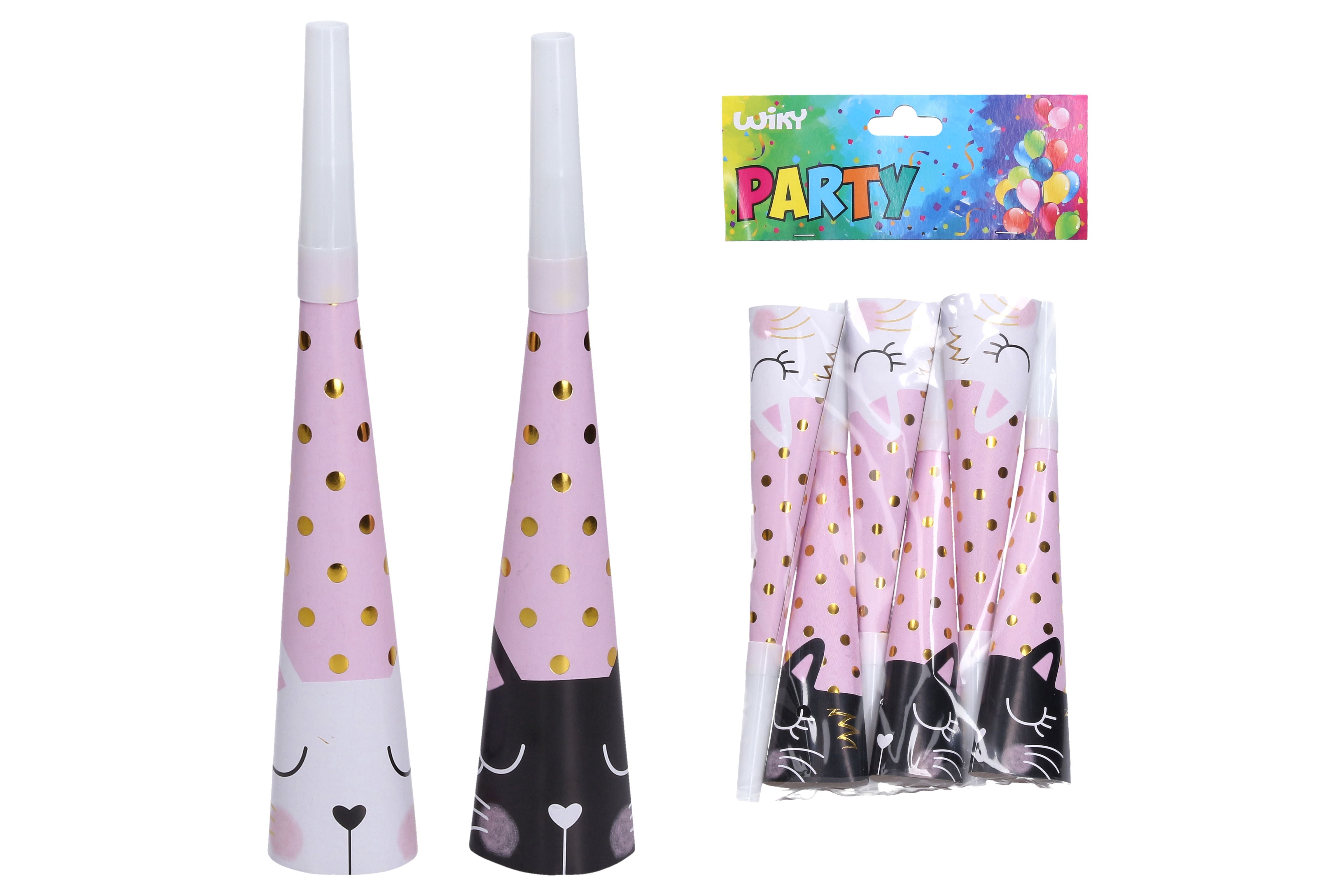 Feesttrompetten Kat 20 Cm 6 St.