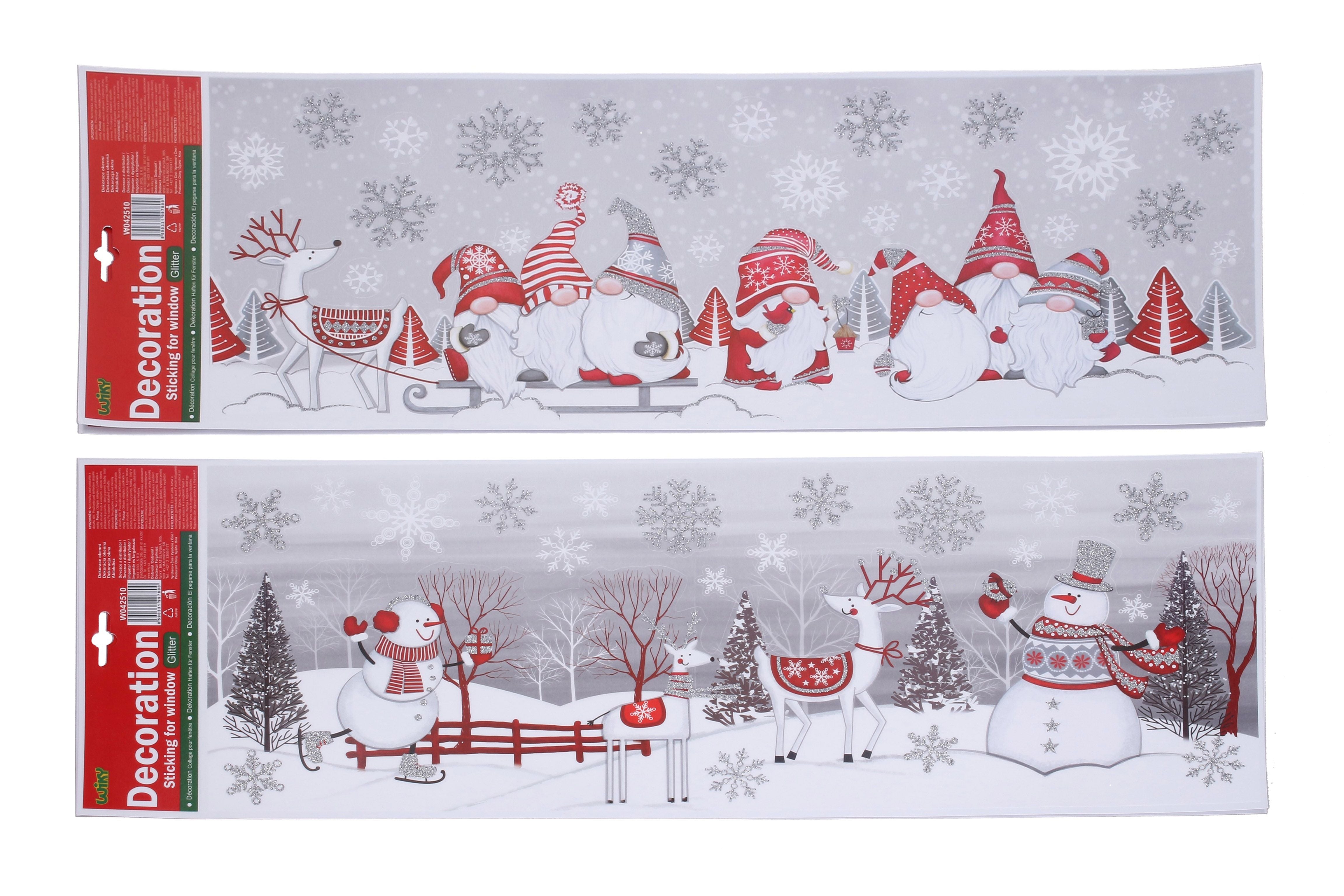 Ablakdísz 59,5x21 cm karácsonyi