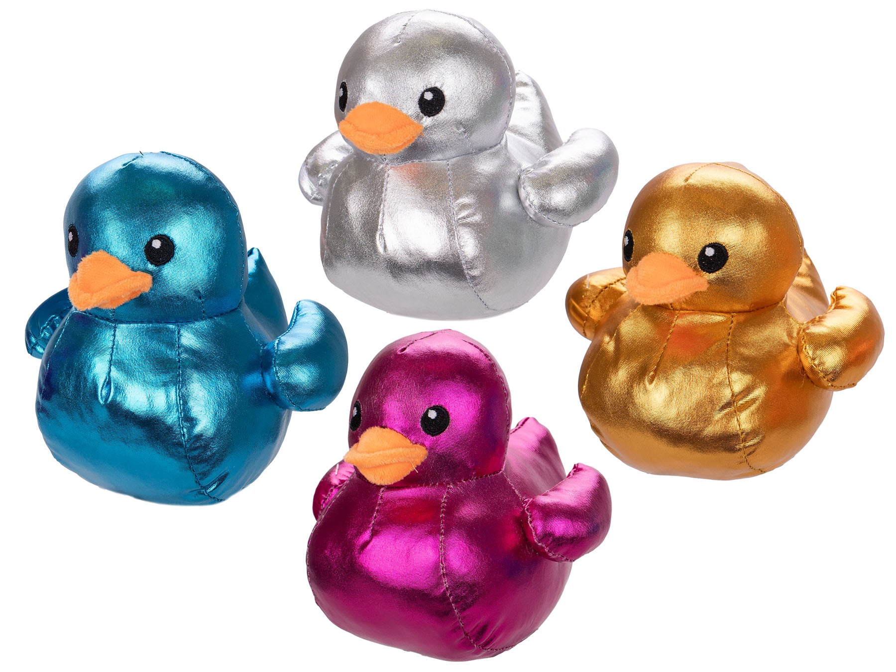 Pluche Eendje Metallic 15cm