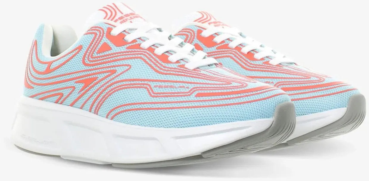 Calçado Unissexo Fessura Wmns Runflex 01 Branco-fumaça-água-coral Azul