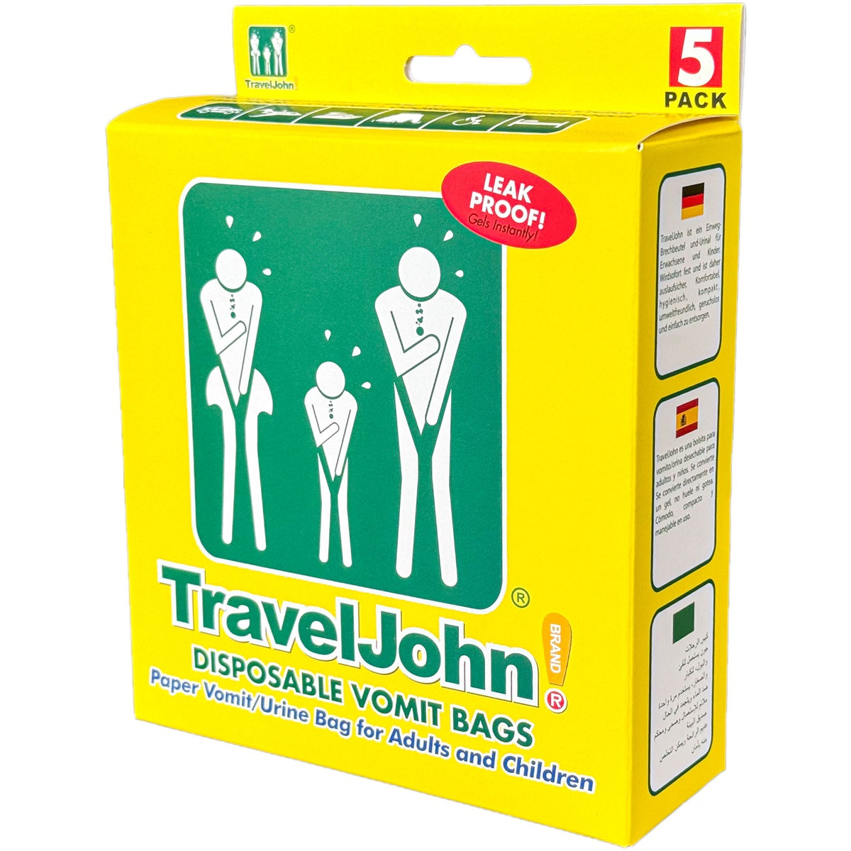 Traveljohn Paper Vomit Bags 5 Pieces