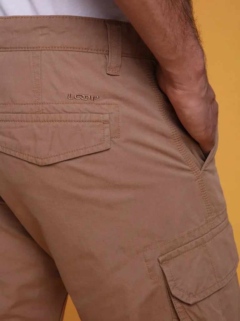 Heren short loap vekot geel m