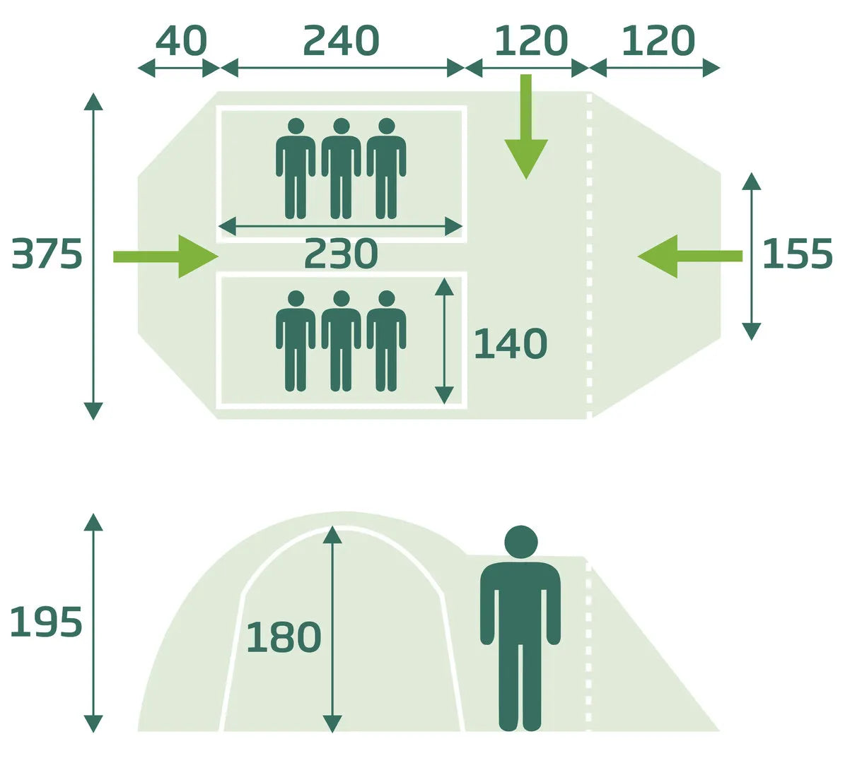 Lúb tent indyr 6 liath