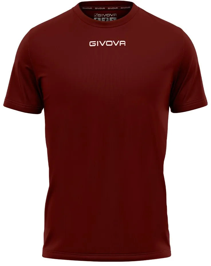 T-shirt sportiva Givova One Microforata Bordeaux