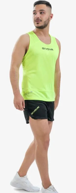 Ensemble Running Givova Kit New York Jaune Fluo-noir Jaune