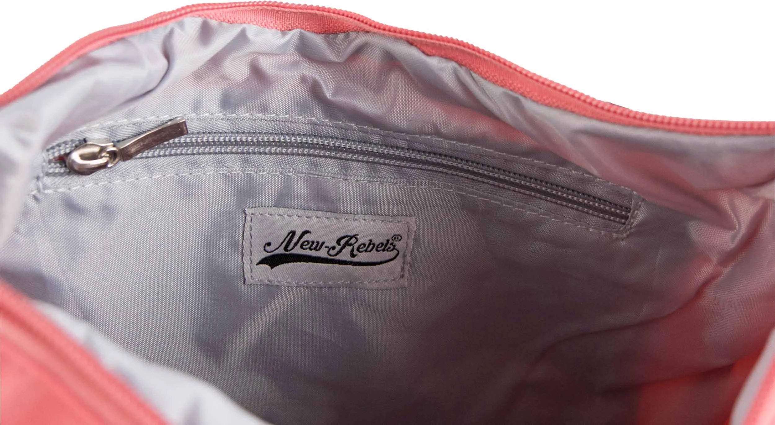 Női táska new rebels crincle banán felső cipzárral, puha rózsaszín