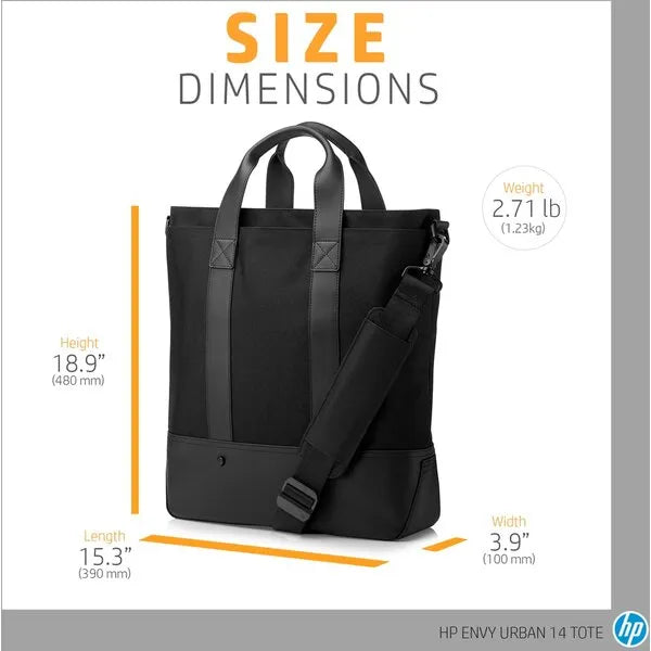 Bolsa hp envy urban 14 tote laptoptas 480x320x97mm preta