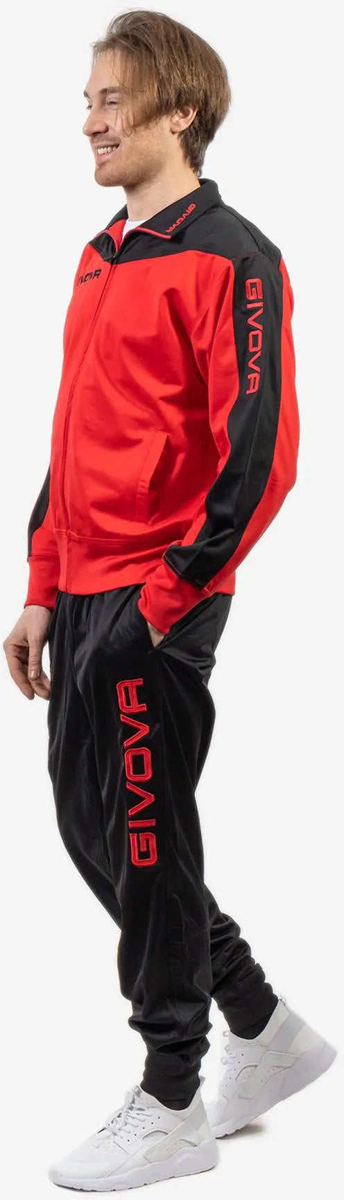 Sportset givova roma röd-svart röd 4xl