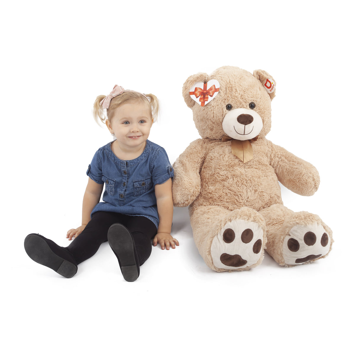 Urso de pelúcia grande Fido com etiqueta 100 cm