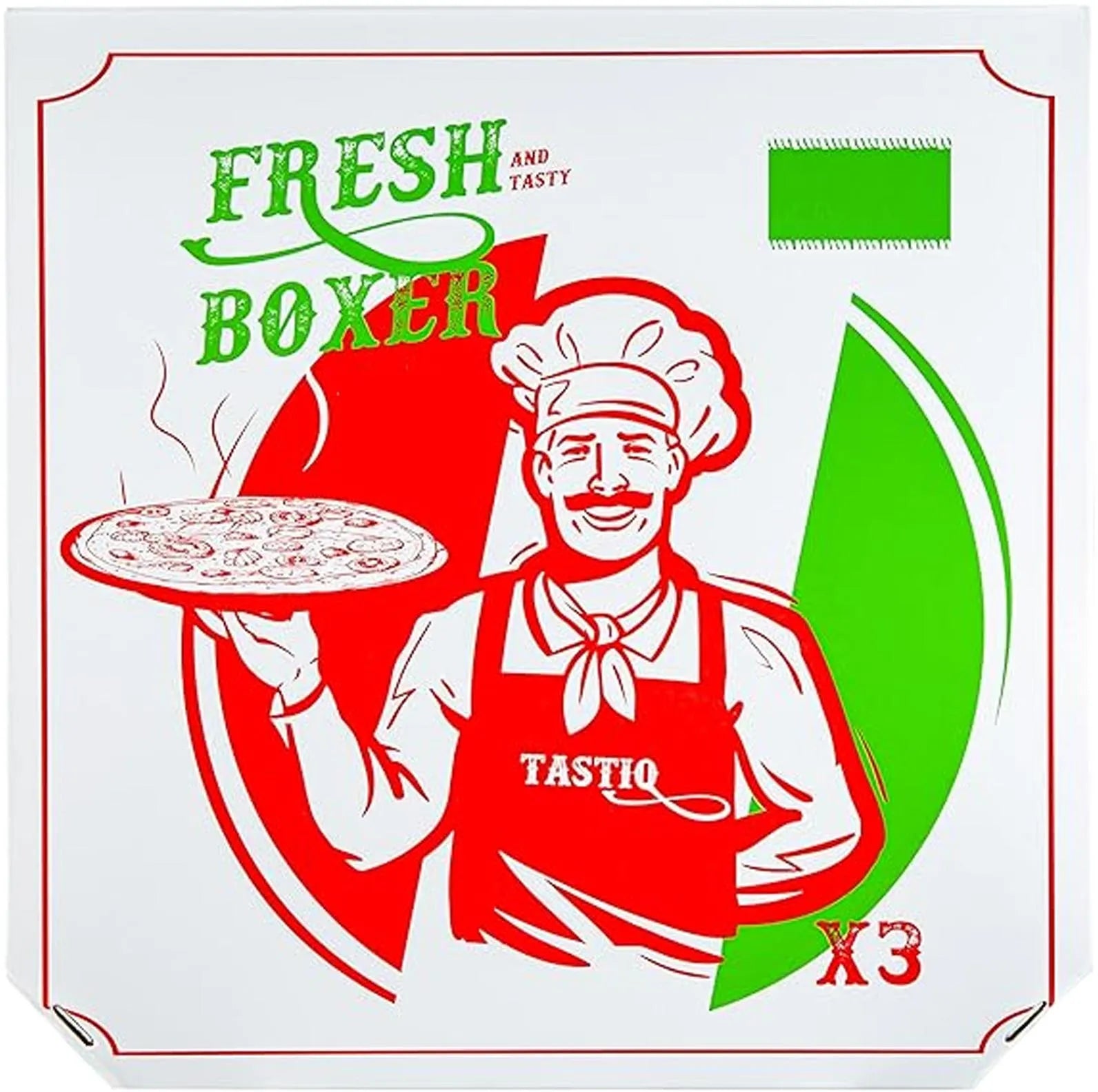 Tastiq Pizza 3-pack Giftbox Boxershorts Zwart